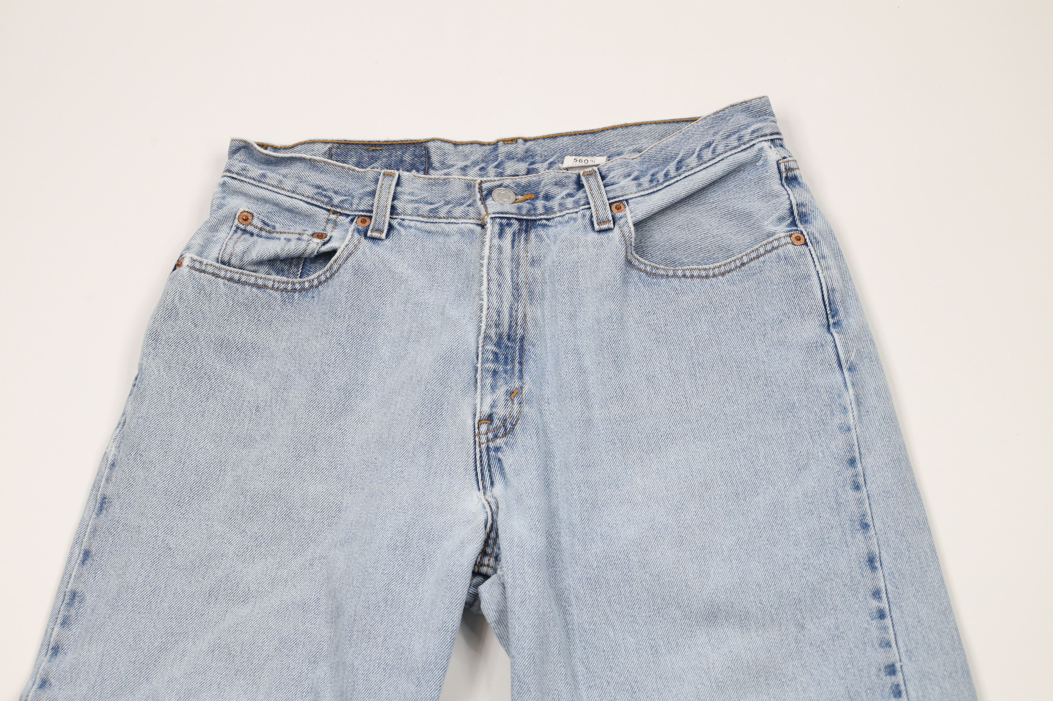Levi's × Vintage Vintage 90s Levis 560 Fit Straight Leg Denim Jeans Blue Size 34" / US 12 / IT 48 - 2 Thumbnail