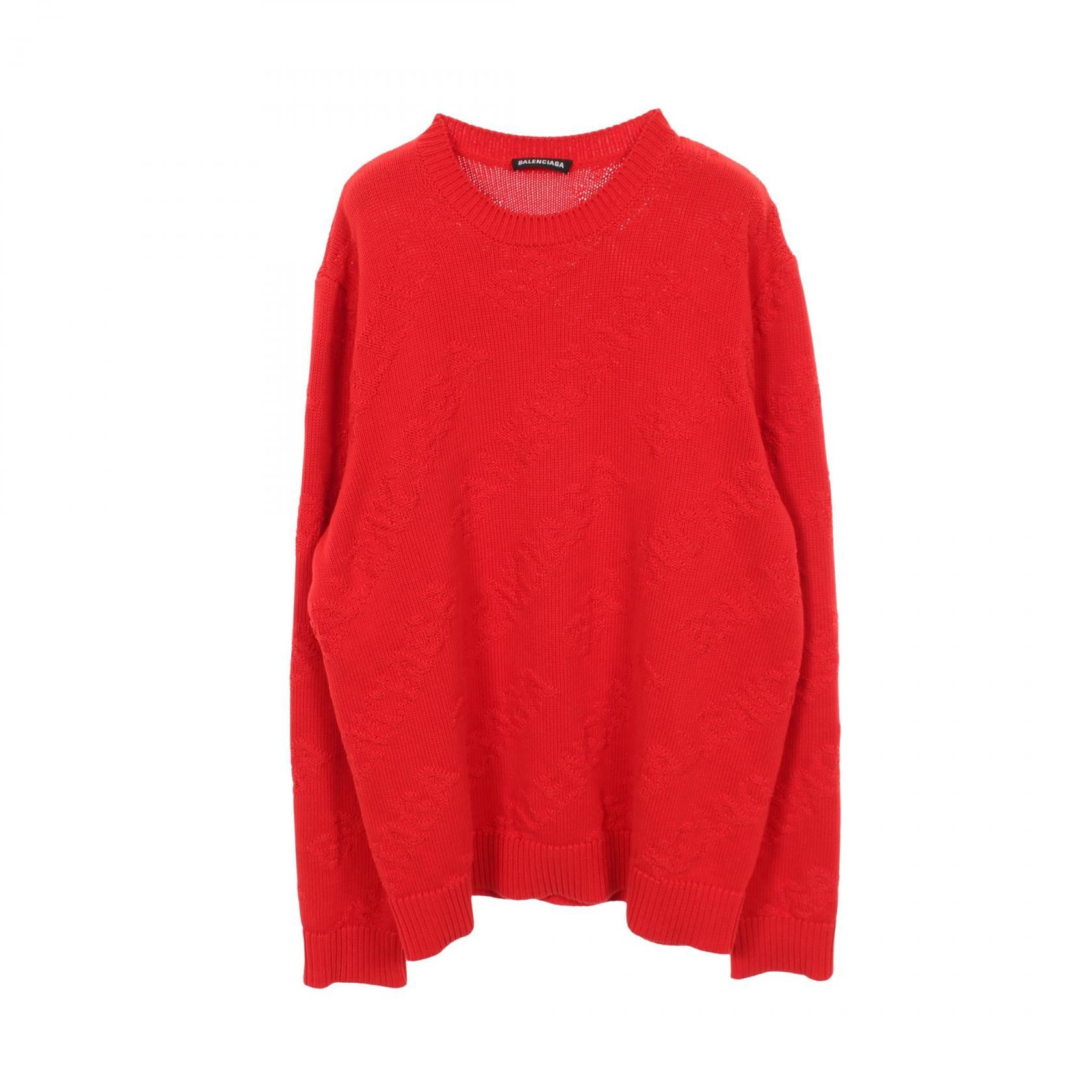 Balenciaga Balenciaga Balenciaga Logo Jacquard Cotton Knit Textile Tops DUTY FREE for USA Size ONE SIZE - 1 Thumbnail