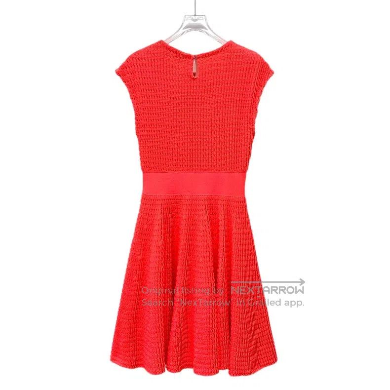 Dior Dior Orange hollow embroidery round neck sleeveless dress Size XS / US 0-2 / IT 36-38 - 2 Thumbnail