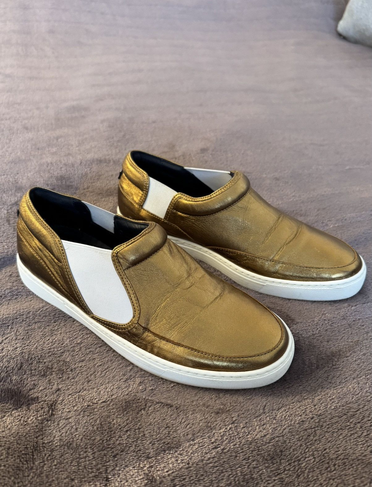 Jil Sander Jil Sander Leather Gold Slip-On flats 39 Size US 9 / IT 39 - 1 Thumbnail