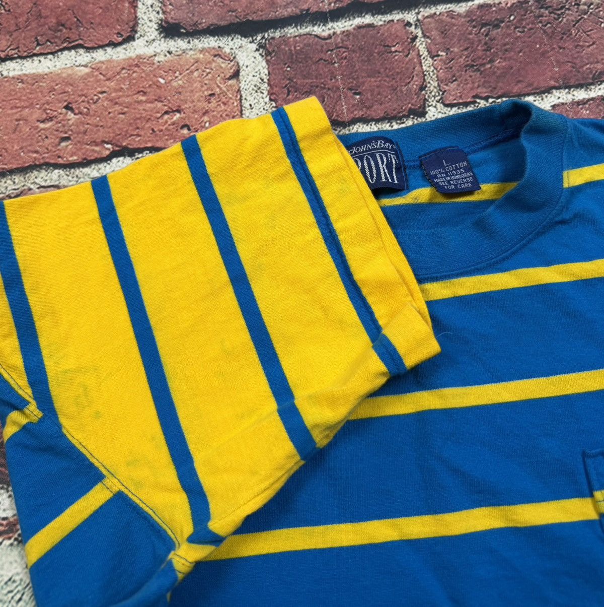 St. Johns Bay Vintage Striped Blank Tee Single Stitch St. John's Bay Sport Size US L / EU 52-54 / 3 - 5 Thumbnail