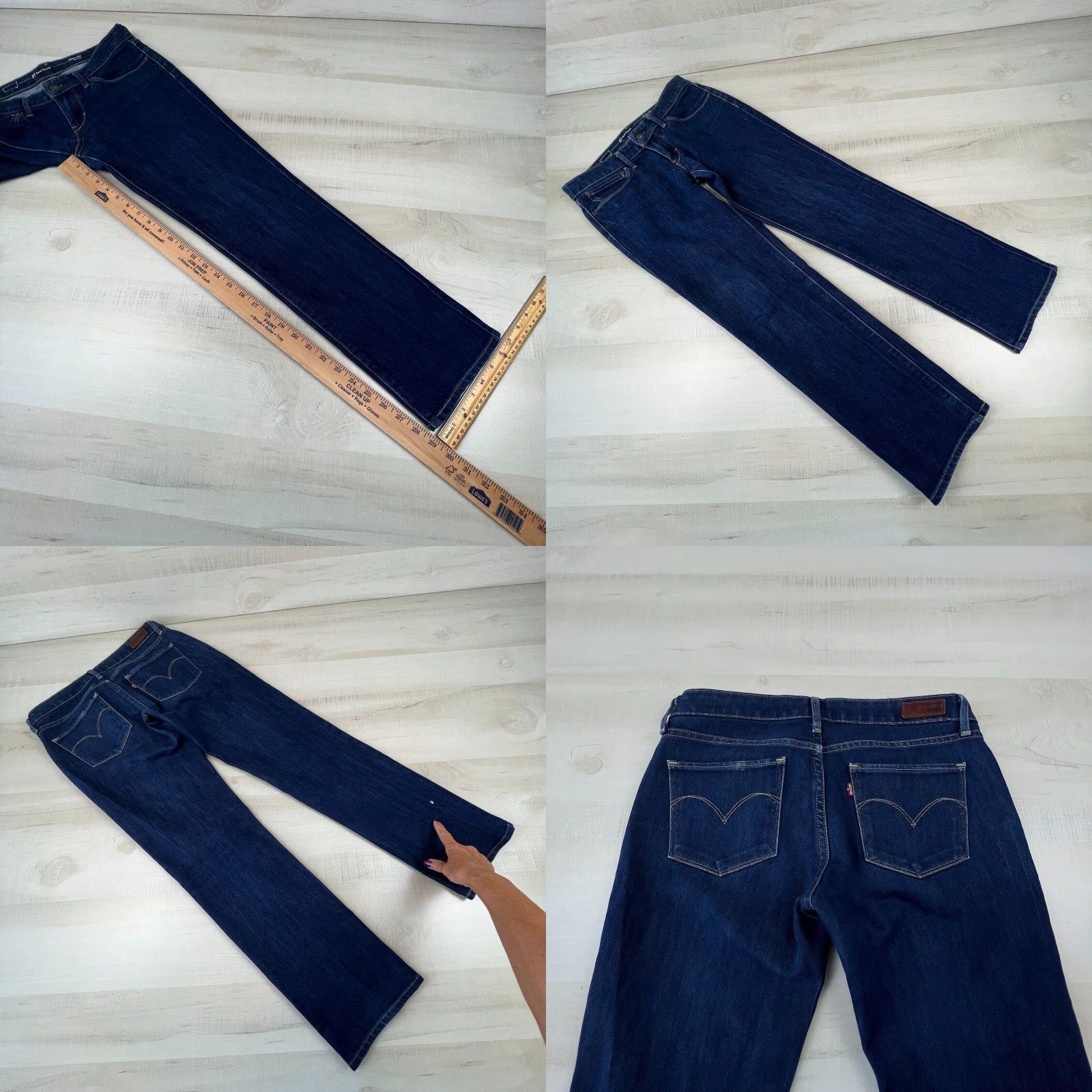 Levi's Levi's Womens Jeans 27 Demi Curve Modern Rise Straight Dark Wash Denim Casual Size 27" / US 4 / IT 40 - 8 Thumbnail