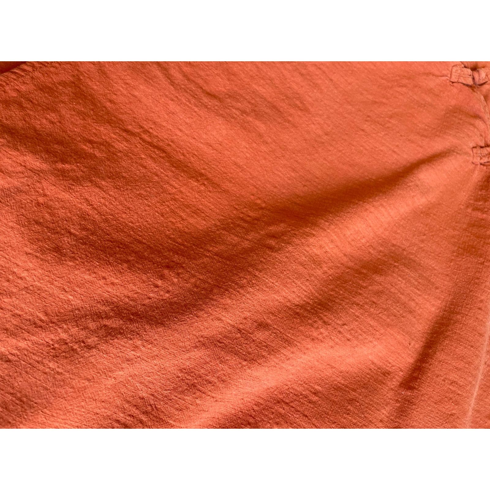 Other Cotton Linen Boho Frog Loop Short Sleeve Orange Tunic Top 2X Size XXL / US 16-18 / IT 52-54 - 6 Thumbnail