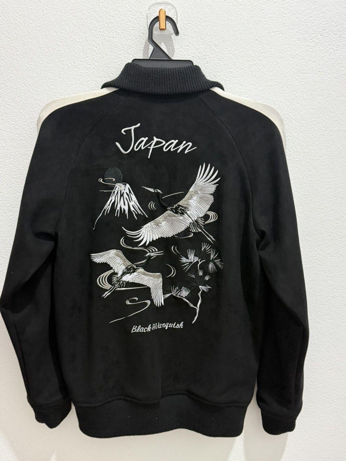 Vanquish Black by Vanquish Japan Embroidered Crane Bomber Jacket Size US M / EU 48-50 / 2 - 4 Thumbnail