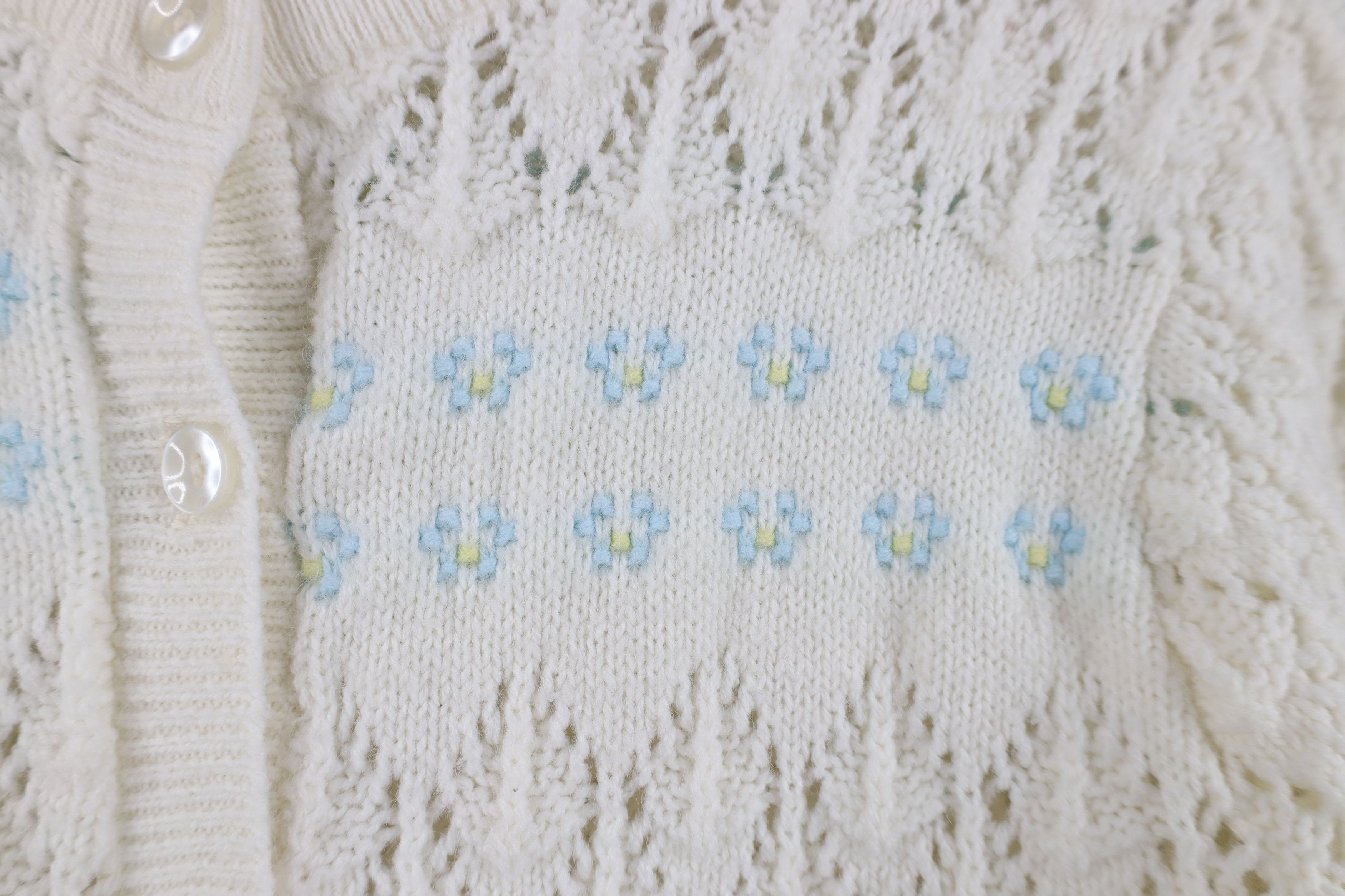 Vintage Vintage 60s 70s Streetwear Crochet Knit Cardigan Sweater Size S / US 4 / IT 40 - 5 Thumbnail