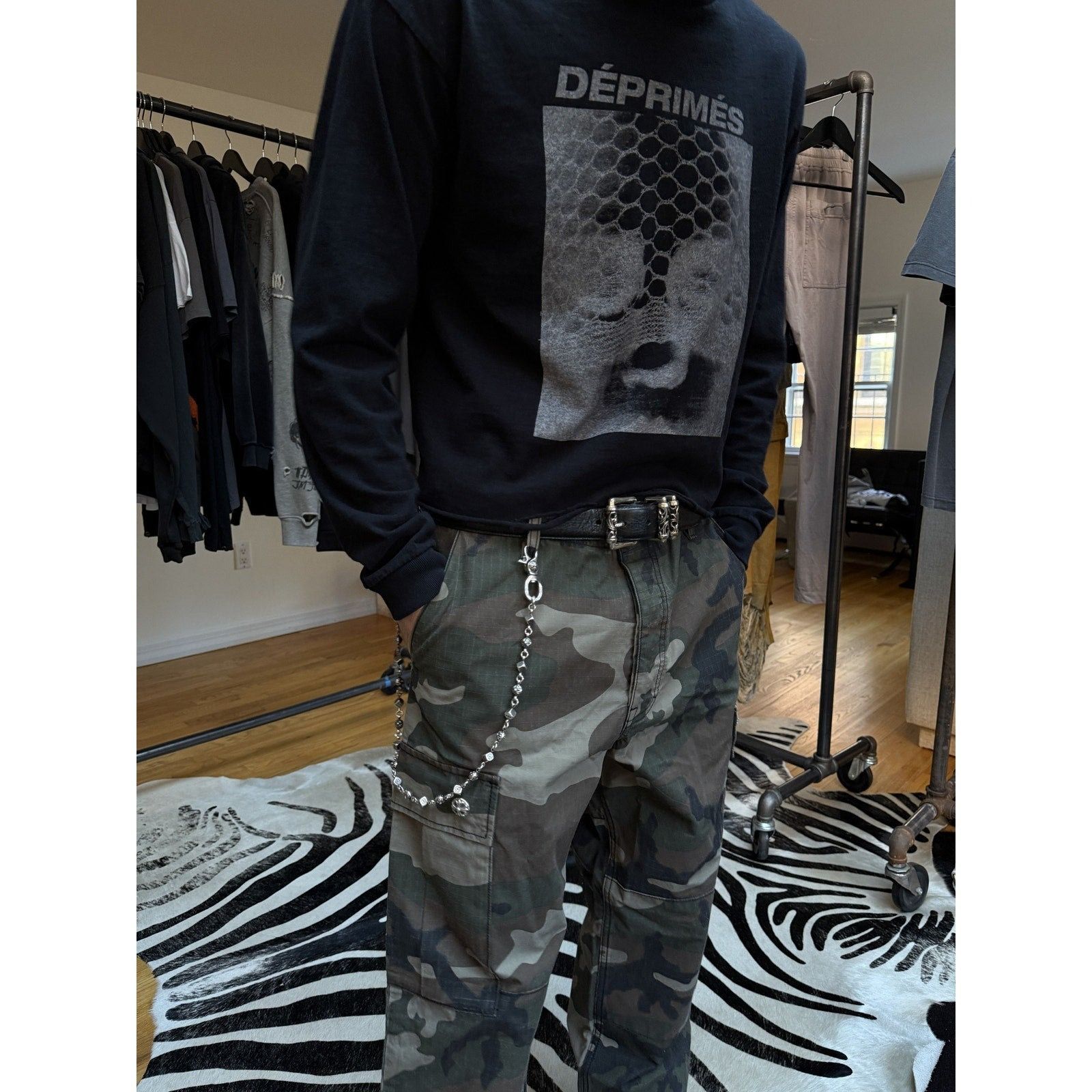Chrome Hearts CHROME HEARTS CAMO RIPSTOP CROSS PATCH PANTS Size US 31 - 6 Thumbnail