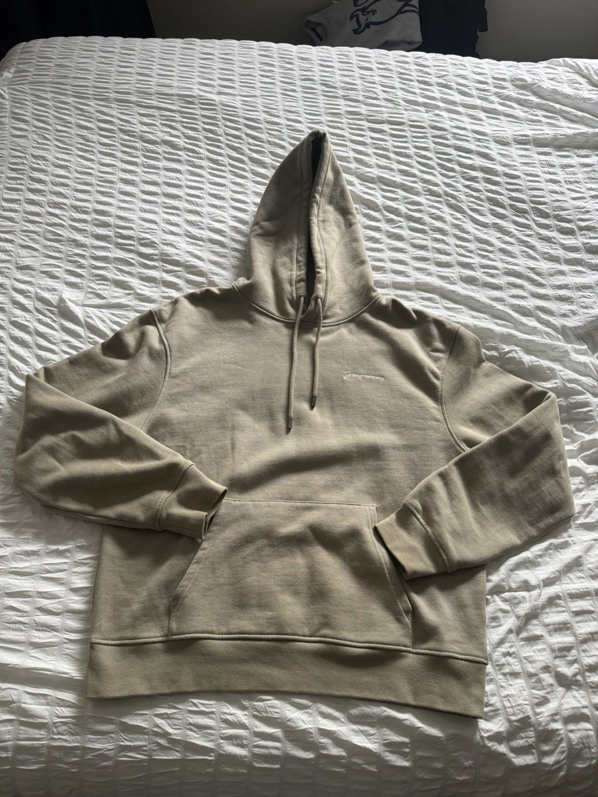 Jacquemus Jacquemus Hoodie Heavyweight Beige Metal Tips Size US L / EU 52-54 / 3 - 1 Thumbnail