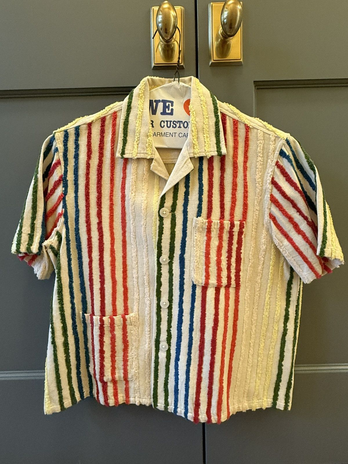 Bode Bode XS/S short sleeve vertical stripe colored shirt Size US S / EU 44-46 / 1 - 1 Thumbnail