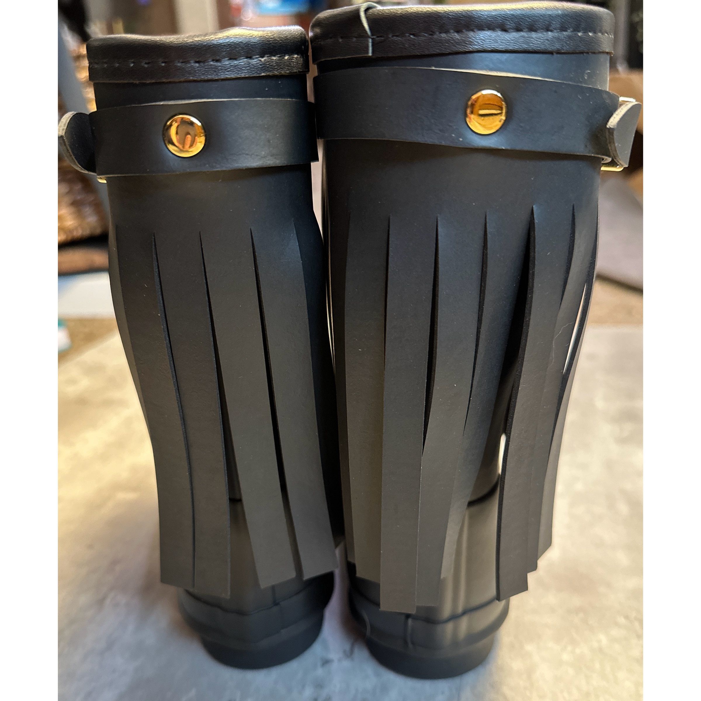 Burberry Rare Burberry mid-calf fringe rain boots 40EU Size US 10 / IT 40 - 4 Thumbnail