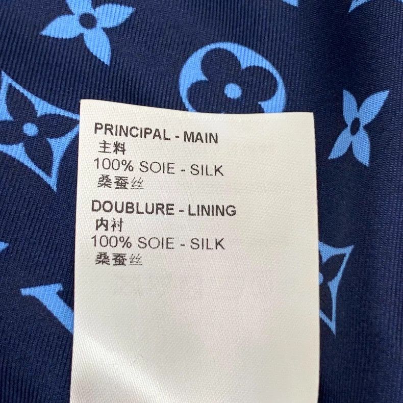 Louis Vuitton Louis Vuitton 22 dark blue logo full print mulberry silk l Size XXS / US 00 / IT 34 - 8 Thumbnail