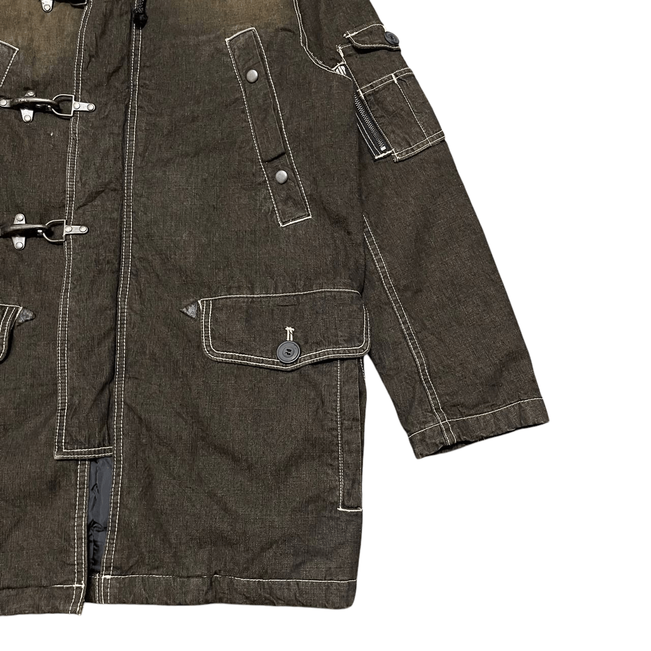 14th Addiction Vintage Blue 5 Fur Hooded Jacket ifsixwasnine lgb style Size US M / EU 48-50 / 2 - 4 Thumbnail