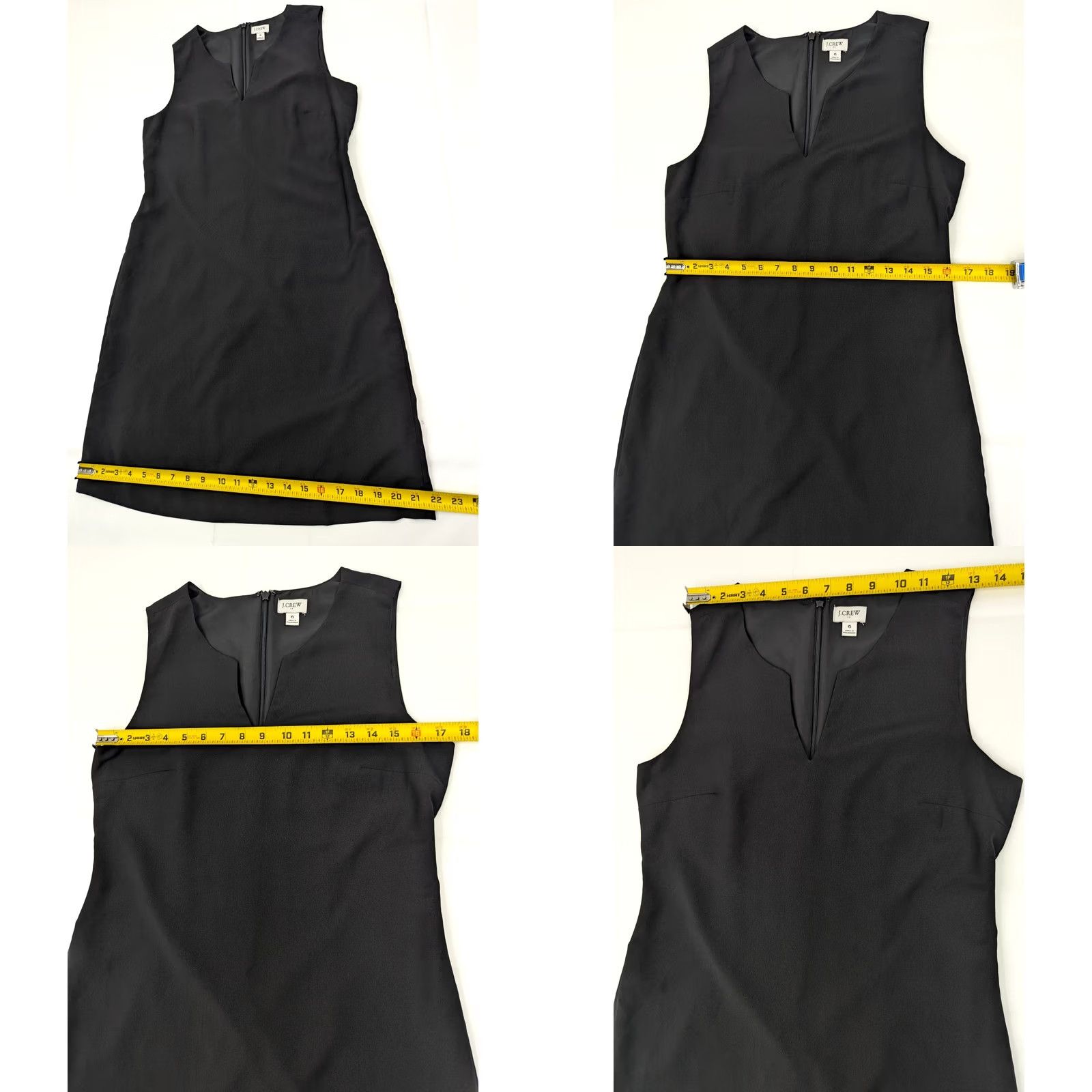 J.Crew J.Crew Black Sleeveless V-Neck Midi Dress Women 6 Black Minimalist Style Pencil Dress Modern Workwear Size M / US 6-8 / IT 42-44 - 8 Thumbnail