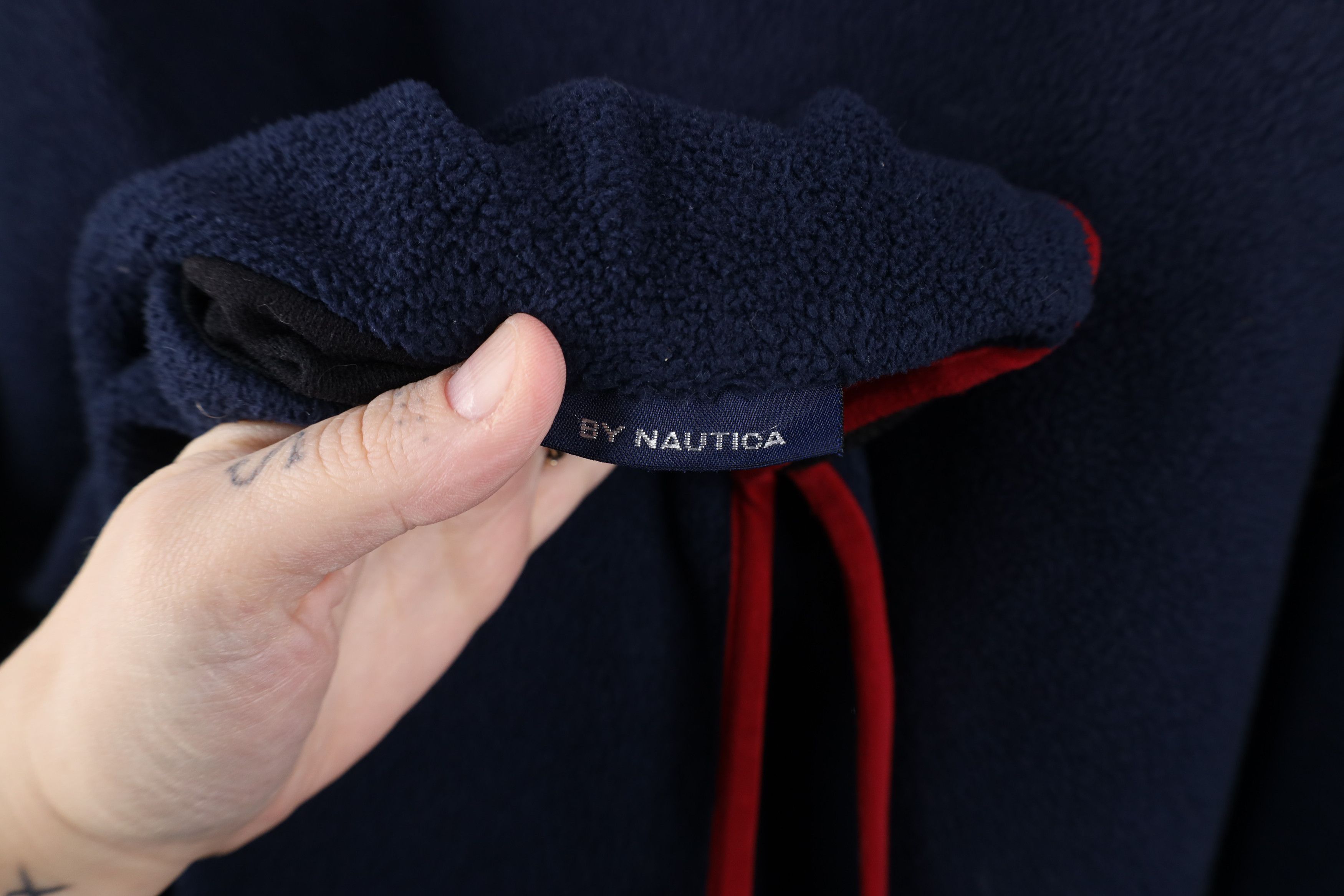 Nautica × Vintage Vintage 90s Nautica Spell Half Zip Fleece Sweater Blue USA Size US XL / EU 56 / 4 - 13 Thumbnail