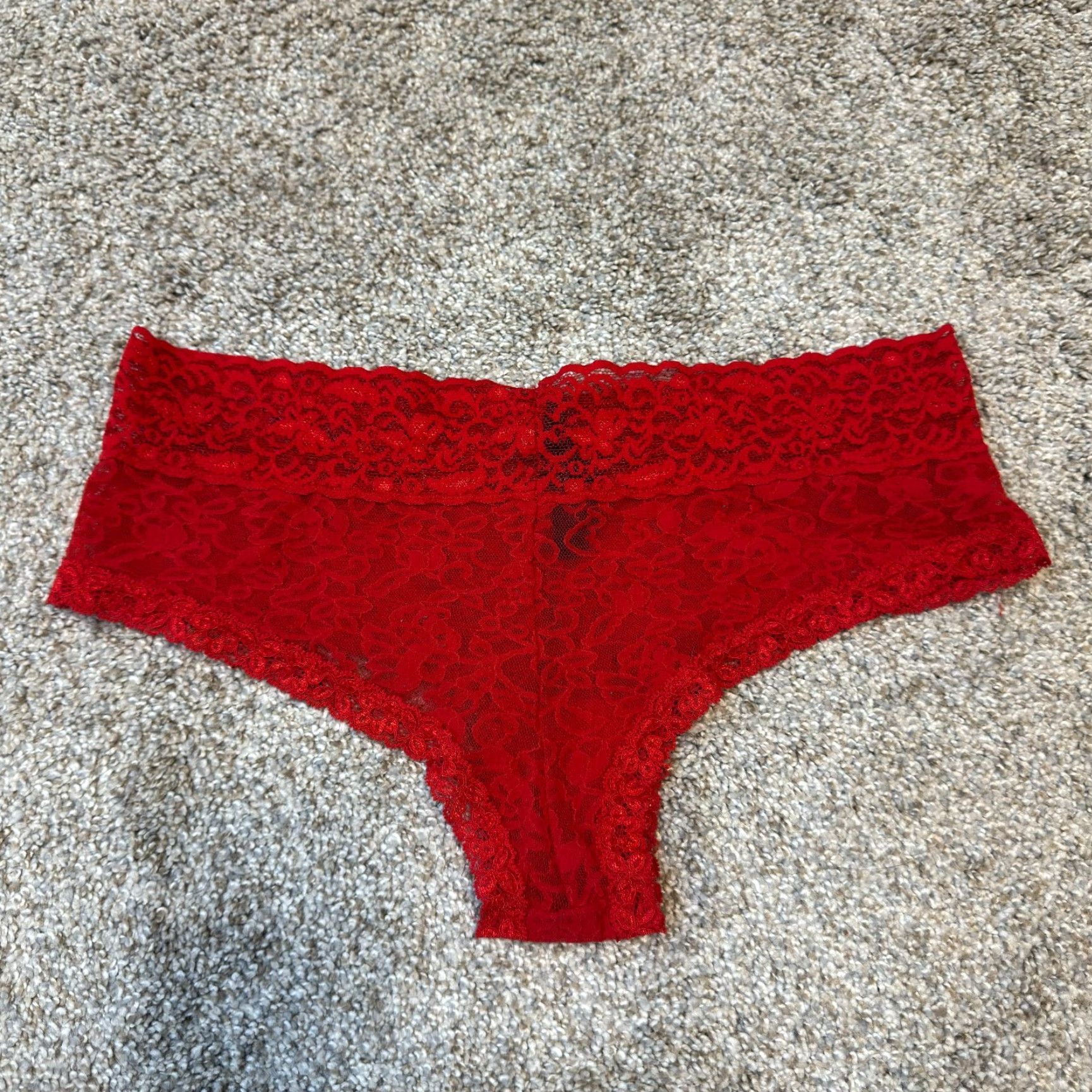 Victoria's Secret Victoria's Secret Panties Underwear Thong Medium Red Lace Cheeky Sexy Lacie M Red Lace Cheeky Womens Size 32" / US 10 / IT 46 - 2 Thumbnail