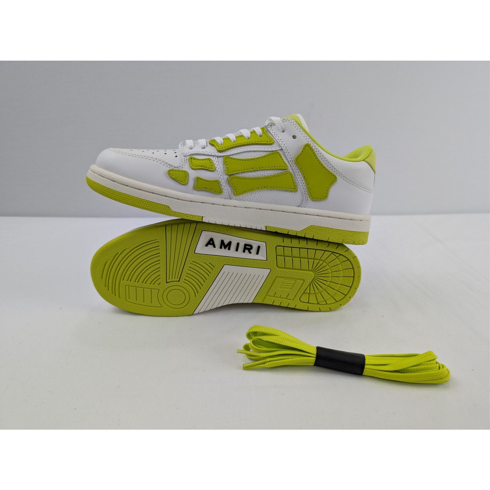 Amiri o1rshd1 Skel top Low / Skeleton Top Low Sneakers Neon Yellow Size US 9 / EU 42 - 1 Thumbnail
