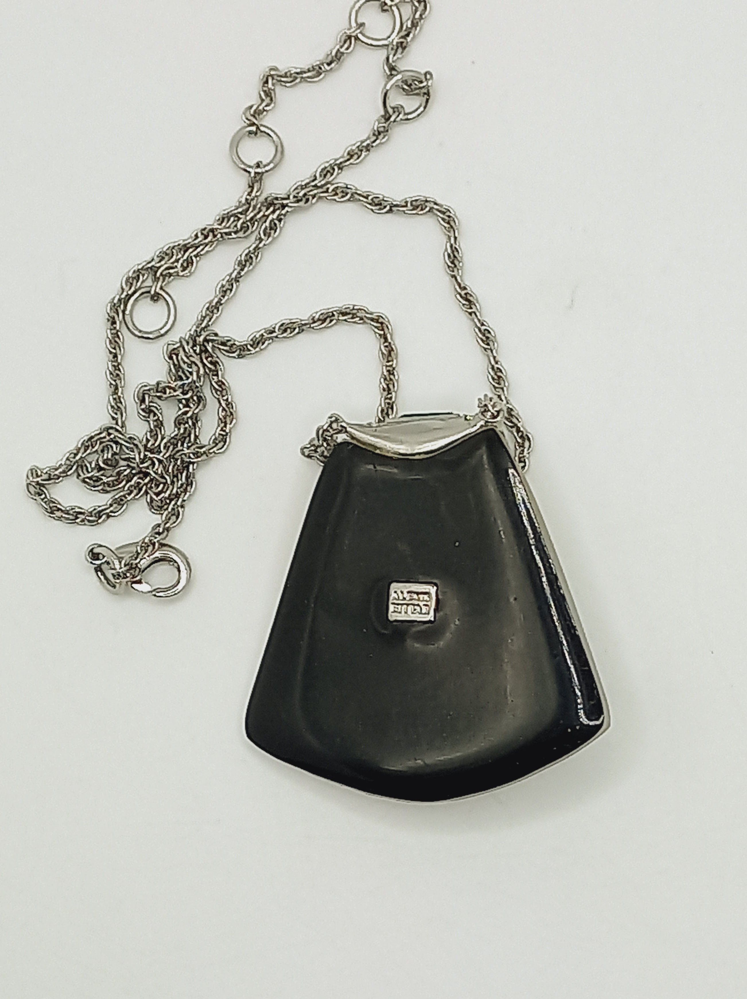 Alexis Bittar Alexis BITTAR Pendant Necklace Lucite with Green Crystals Size ONE SIZE - 5 Thumbnail