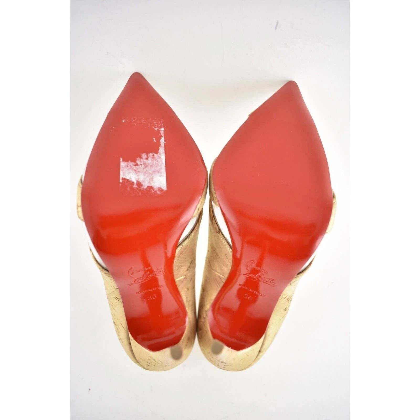 Christian Louboutin Christian Louboutin Blake Is Back 120 Silver Gold Cork Liege Size US 6 / IT 36 - 12 Thumbnail