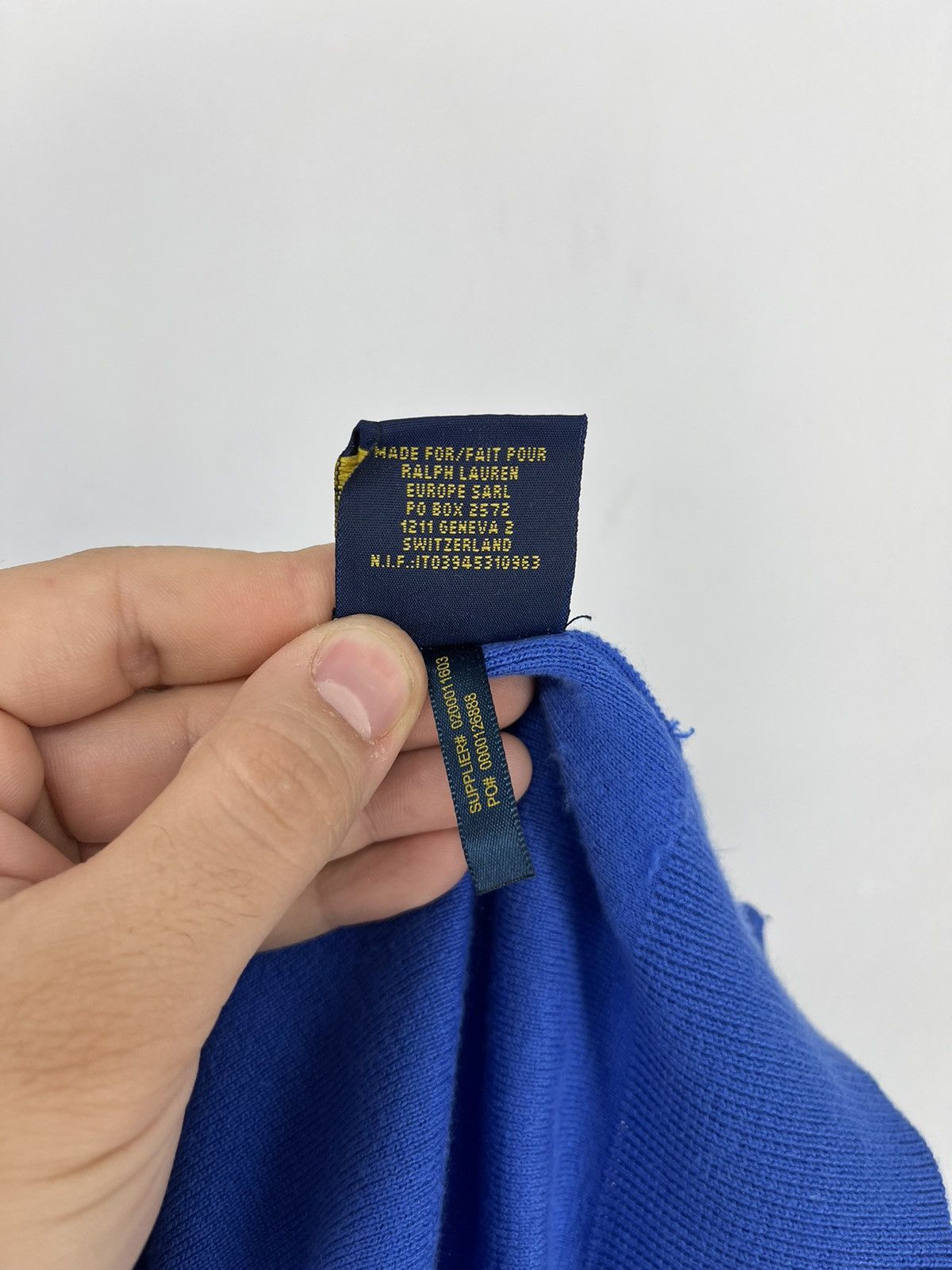 Polo Ralph Lauren × Ralph Lauren × Vintage Vintage Polo Ralph Lauren V-Neck Sweater 90s Navy Size US L / EU 52-54 / 3 - 11 Thumbnail
