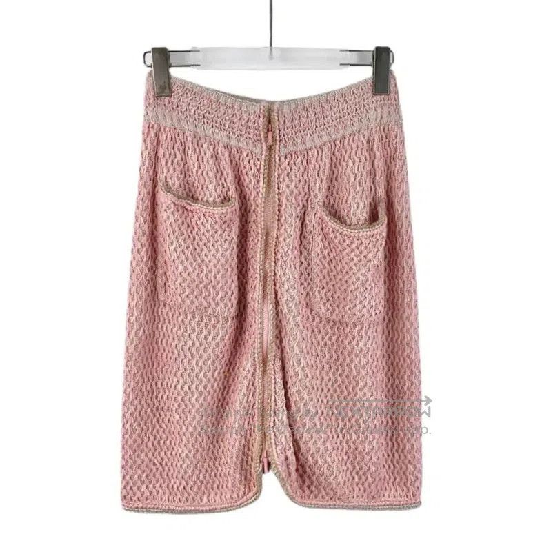 Chanel Chanel Pink Silk Midi Skirt . Size 23" - 1 Thumbnail
