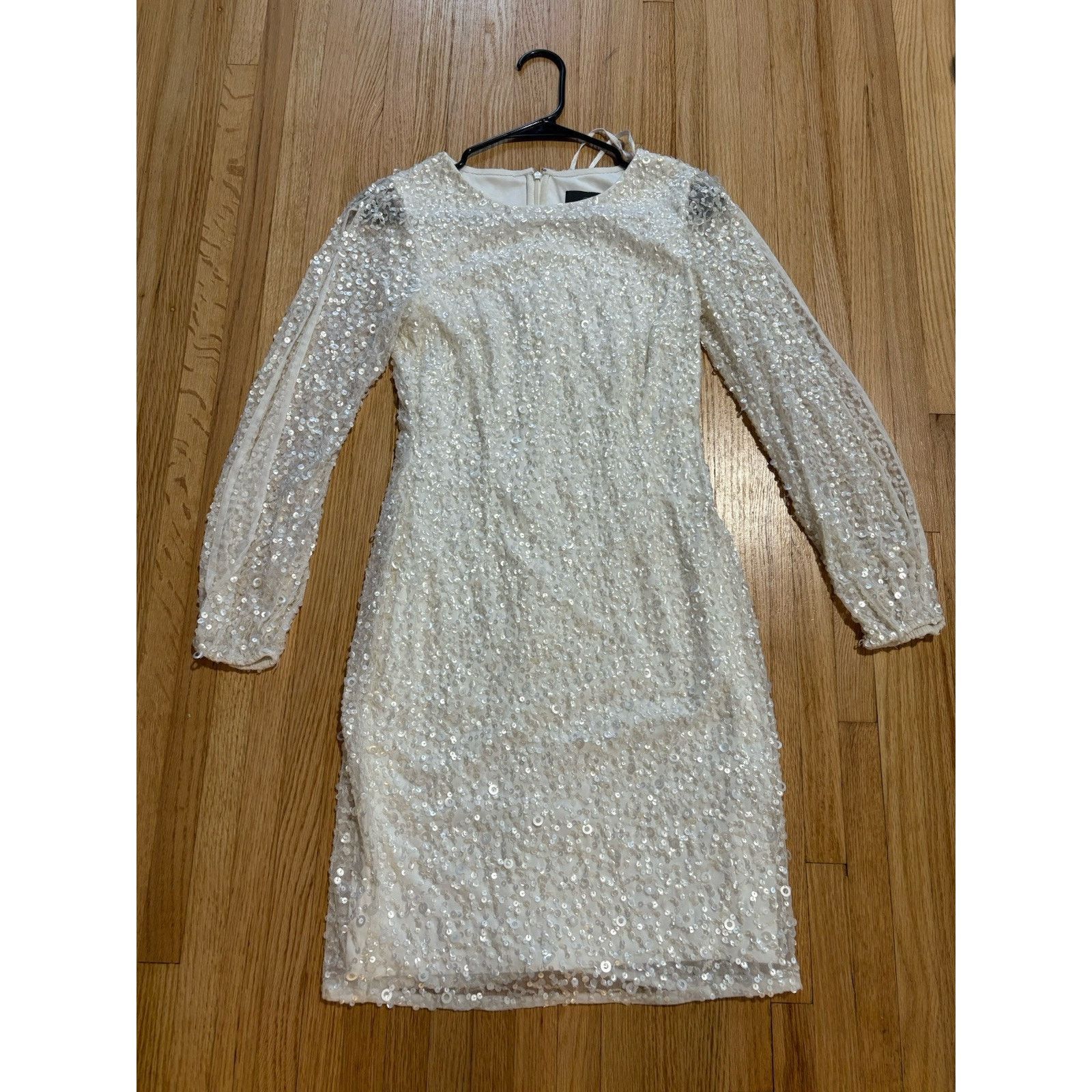 Adrianna Papell ADRIANNA PAPELL Womens Silver Mini Sheath Dress Size: 2 Size XS / US 0-2 / IT 36-38 - 2 Thumbnail