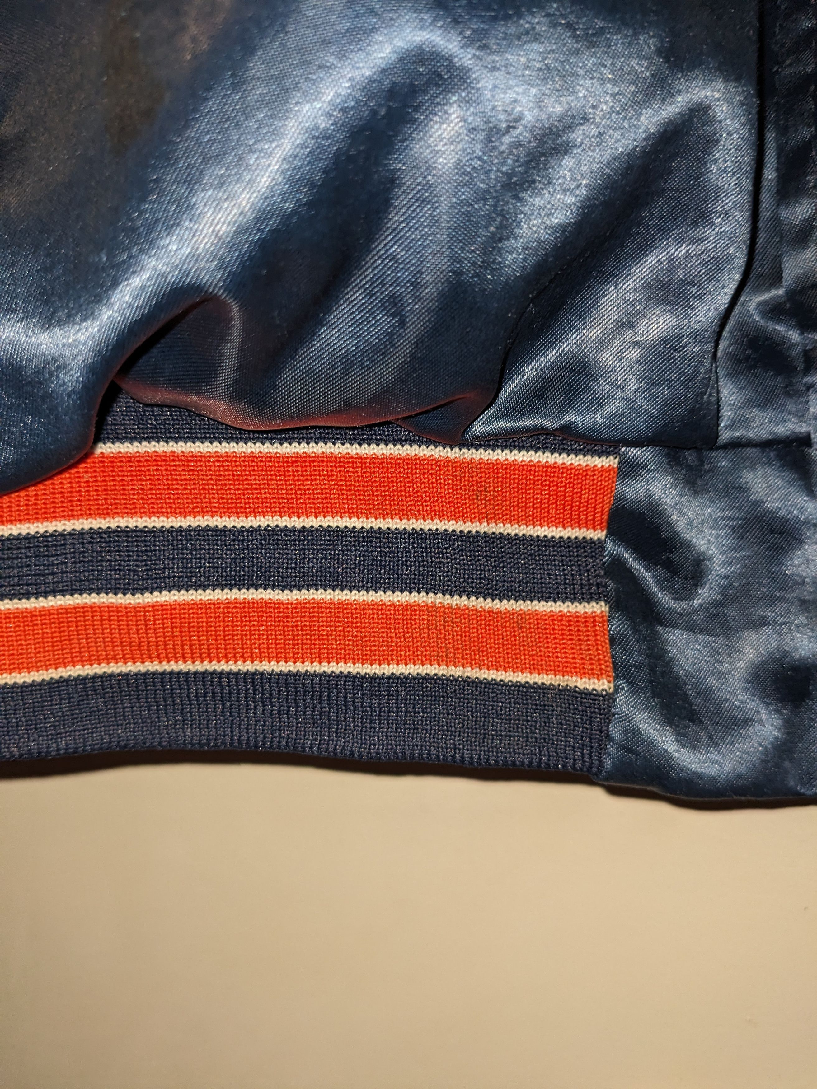 NFL × Vintage Vintage 80s Chicago Bears NFL Chalk Line Satin Jacket Size US L / EU 52-54 / 3 - 10 Thumbnail
