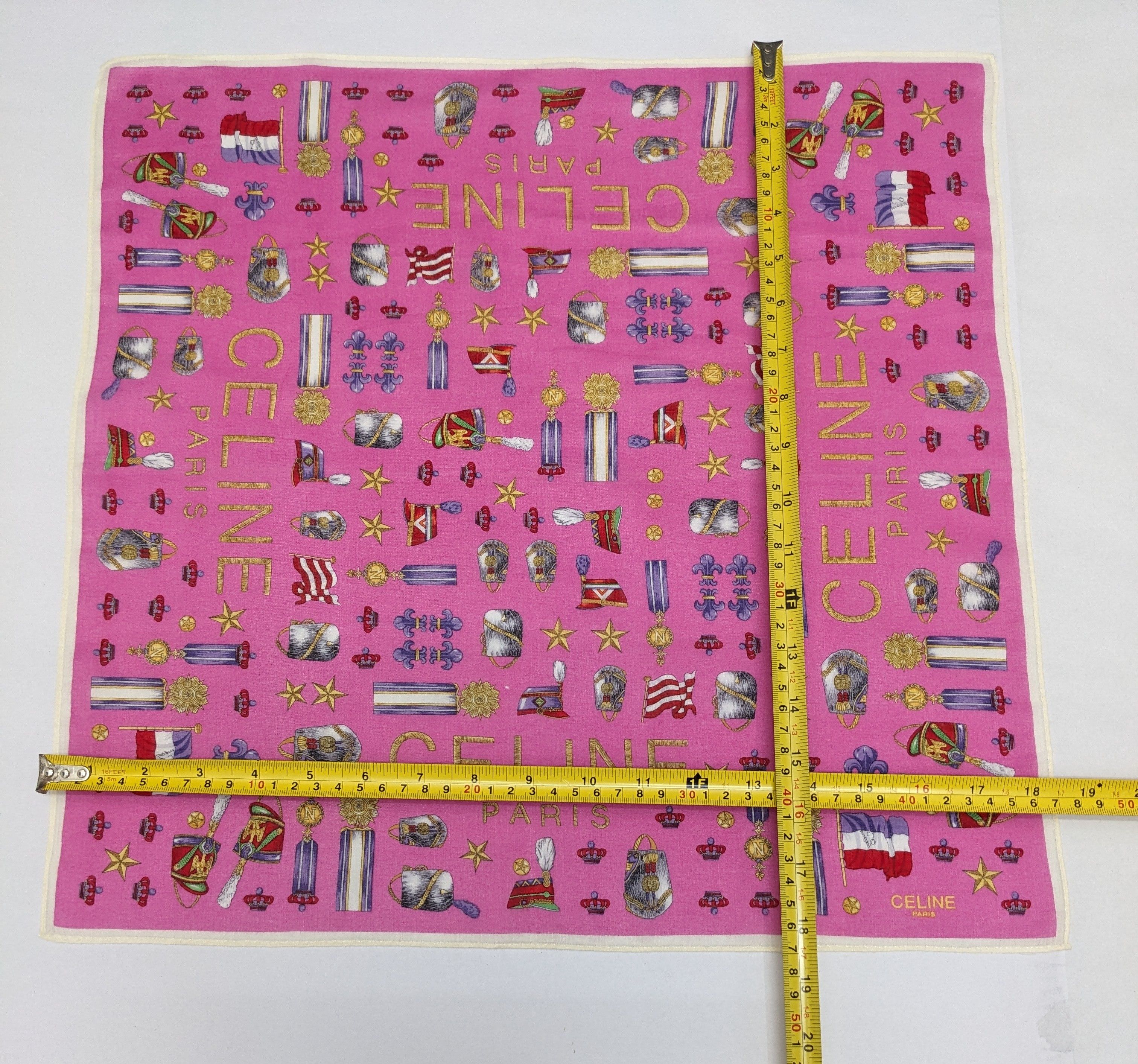 Celine Celine Paris Luxury Fuchsia Pink Military Medals & Flags Size ONE SIZE - 4 Thumbnail