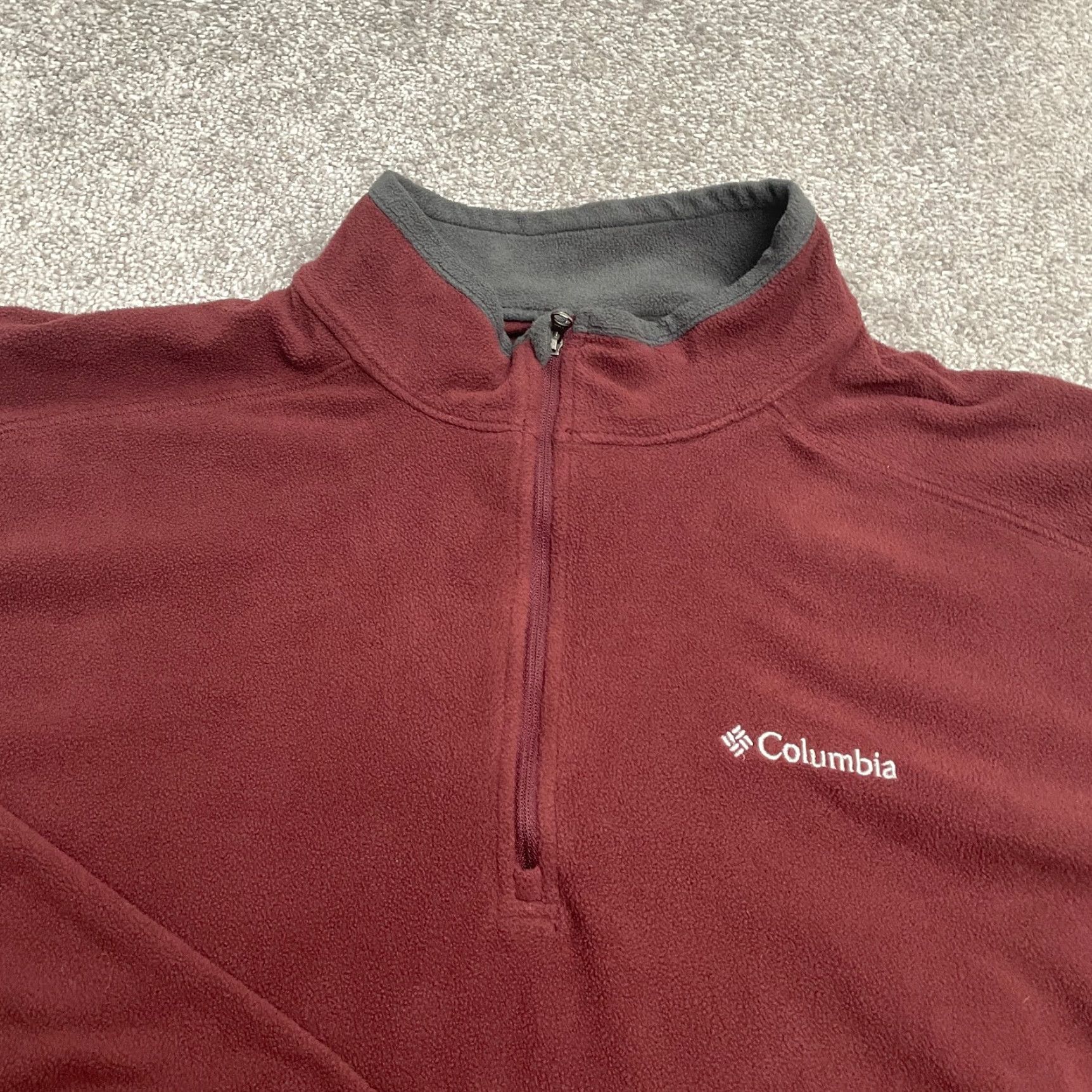 Vintage Columbia Klamath Range Fleece Jacket Men XL Red Gray 1/4 Zip Light-weight Outdoor Size US XL / EU 56 / 4 - 3 Thumbnail