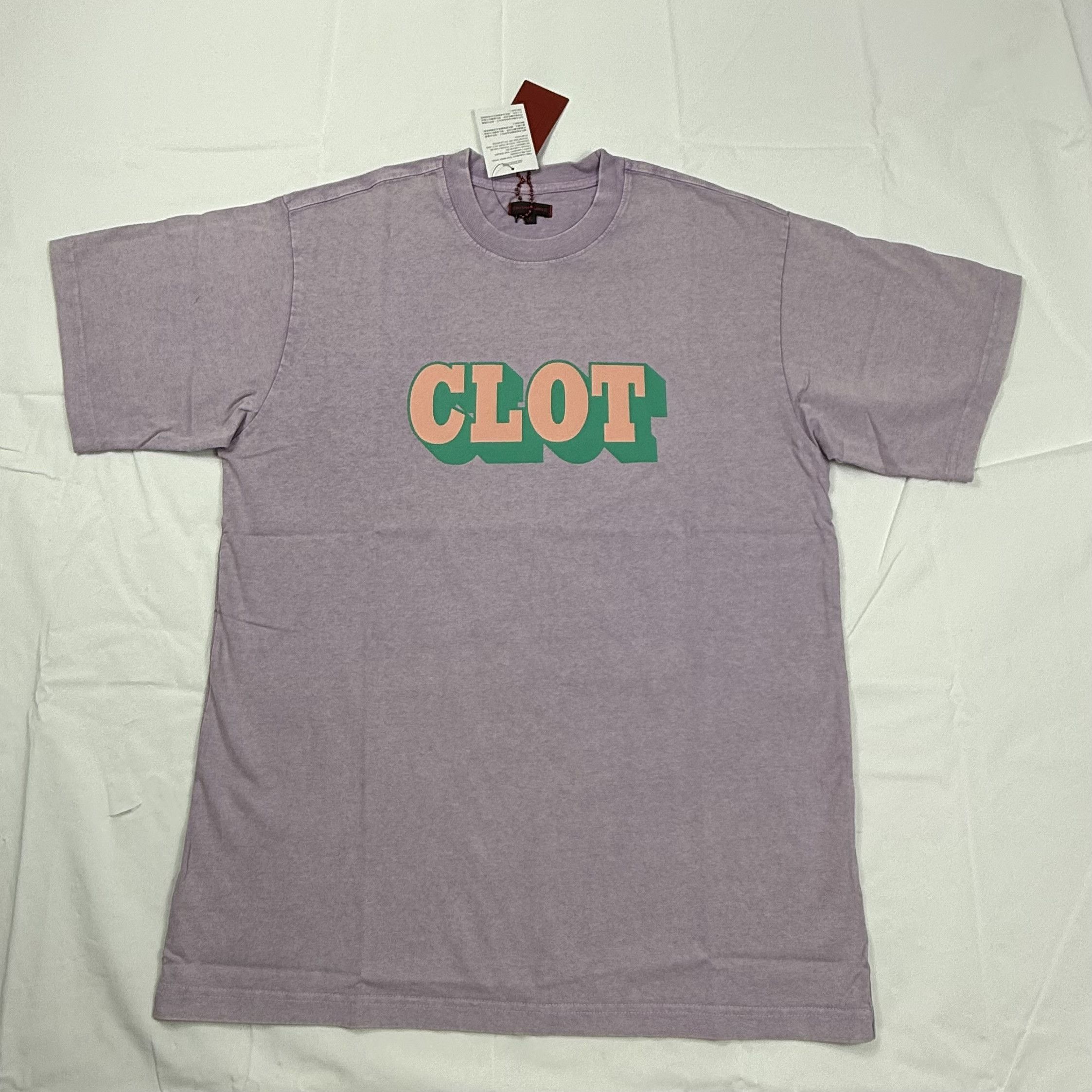 CLOT Clot Apparel Mens Purple Garment Dyed T-Shirt Size L Size US L / EU 52-54 / 3 - 1 Thumbnail