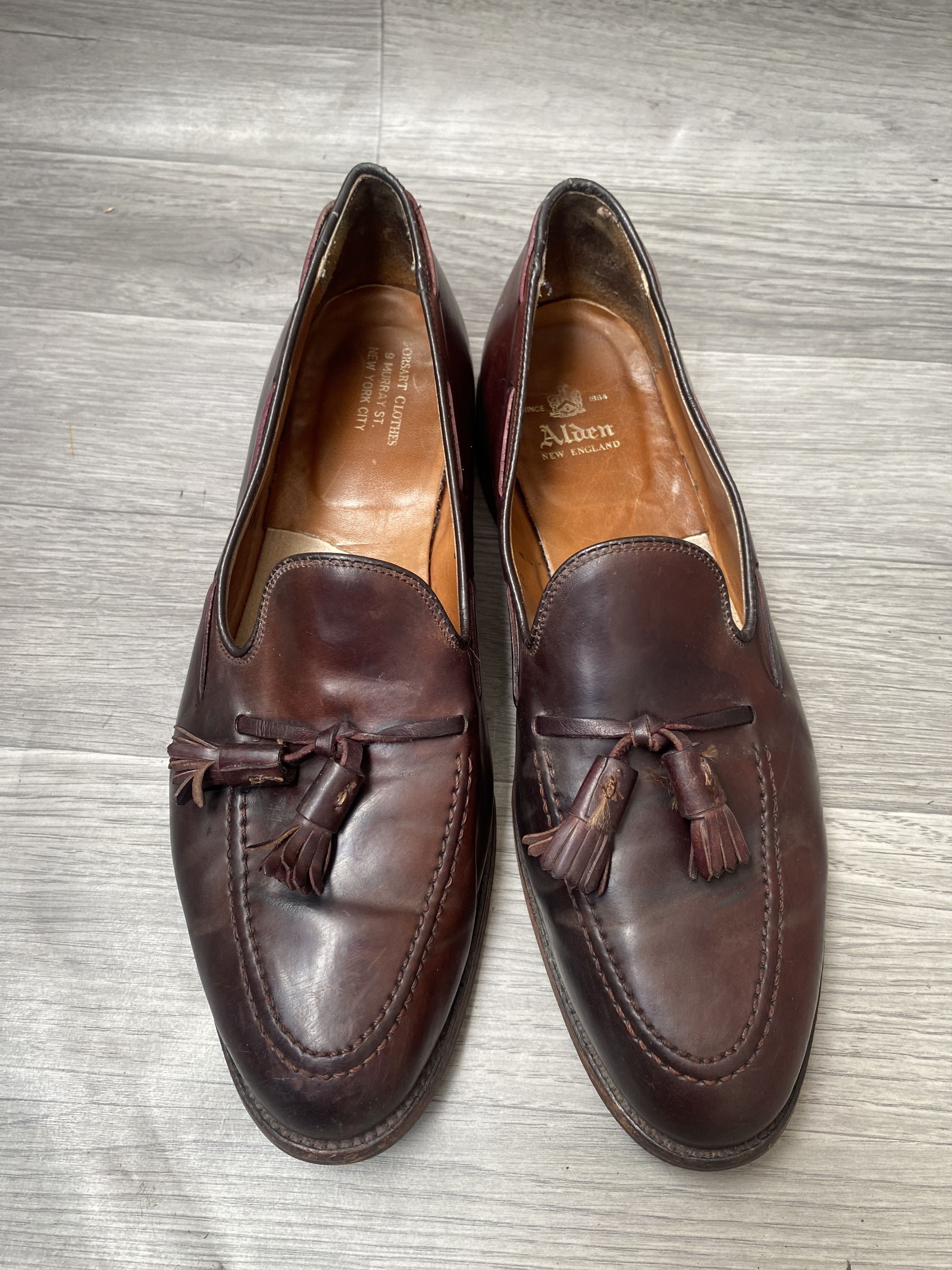 Alden Alden tassel loafers shell cordovan brown shoes sz10A/C Size US 10 / EU 43 - 12 Thumbnail