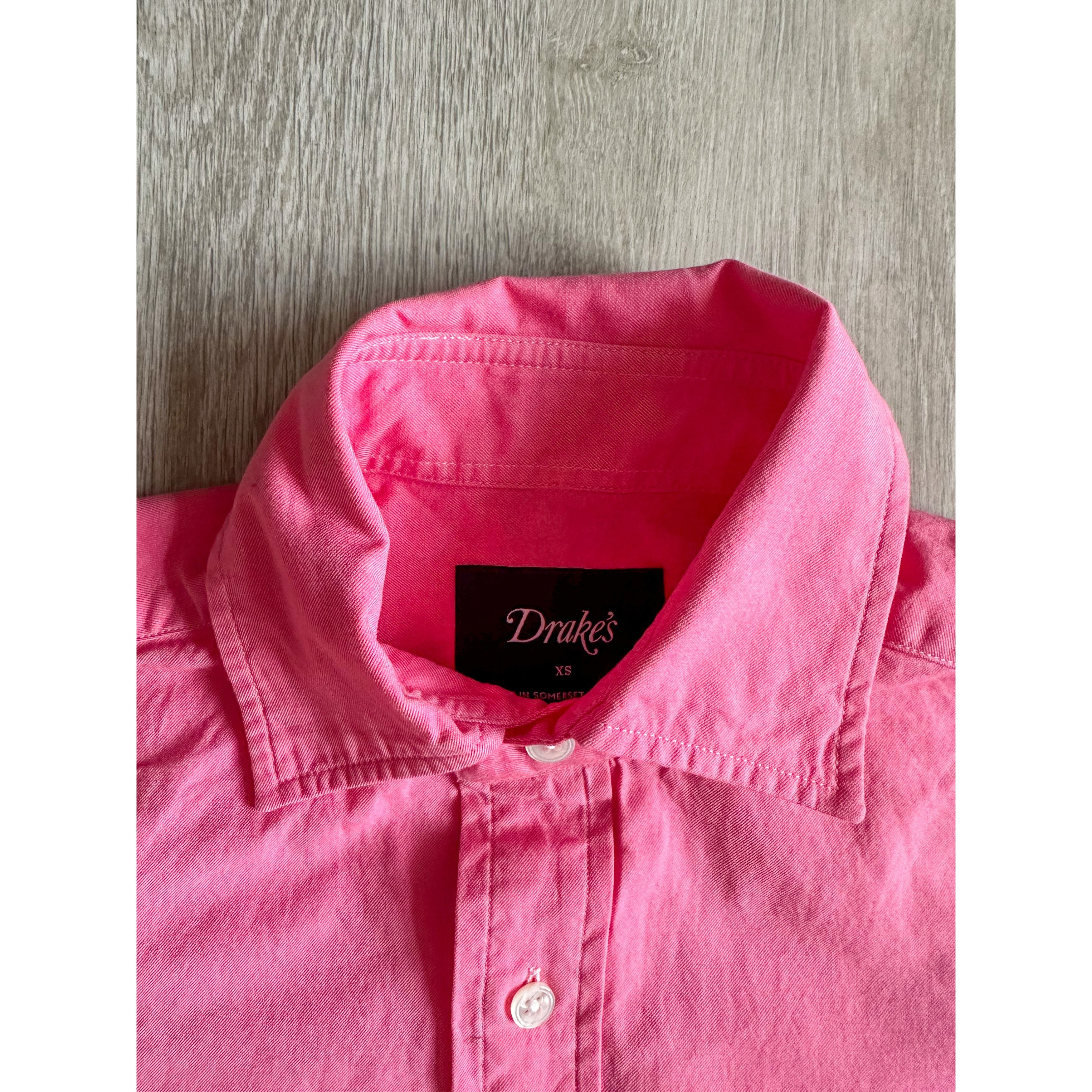 Drake's Drake's Pink Spread Collar Button Down Shirt Size US XS / EU 42 / 0 - 3 Thumbnail