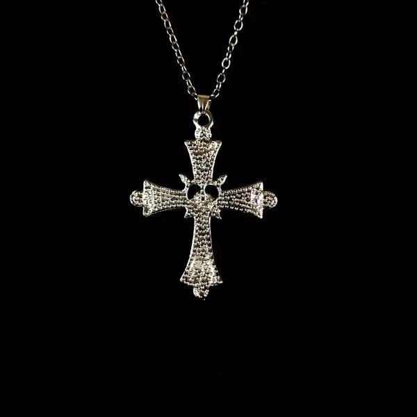 Jewelry Kubota x Ahata Y2K Cross Necklace Punk Gothic Crystal Chain Size ONE SIZE - 8 Thumbnail