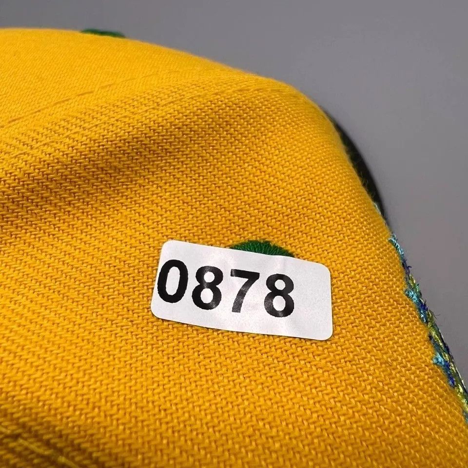 New Era Chicago Cubs Hat Men 7 5/8 Yellow 59Fifty New Era Fitted Cap Size ONE SIZE - 8 Thumbnail
