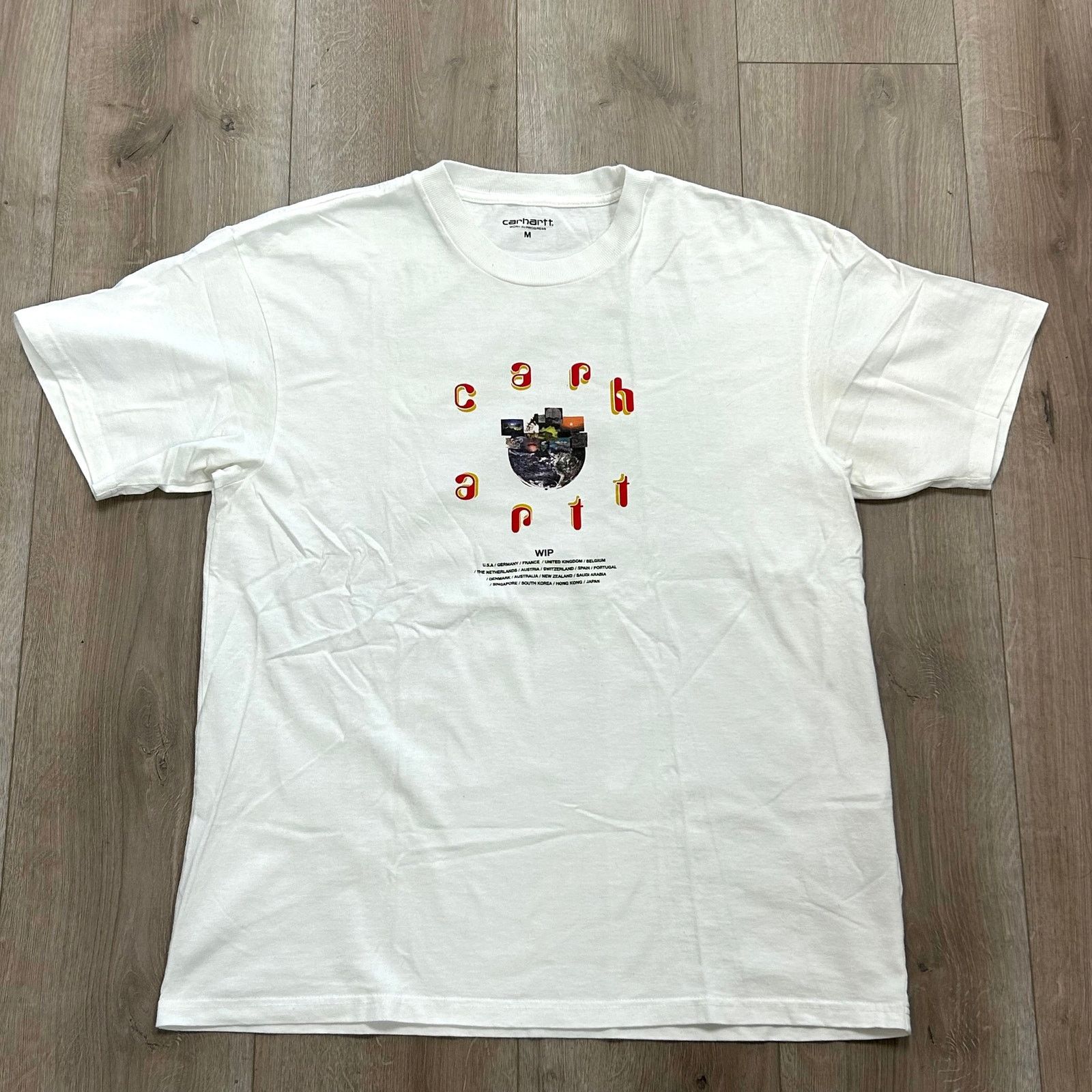 Carhartt Carhartt WIP Unite Countries Tee T Shirt Size Medium M White Size US M / EU 48-50 / 2 - 1 Thumbnail