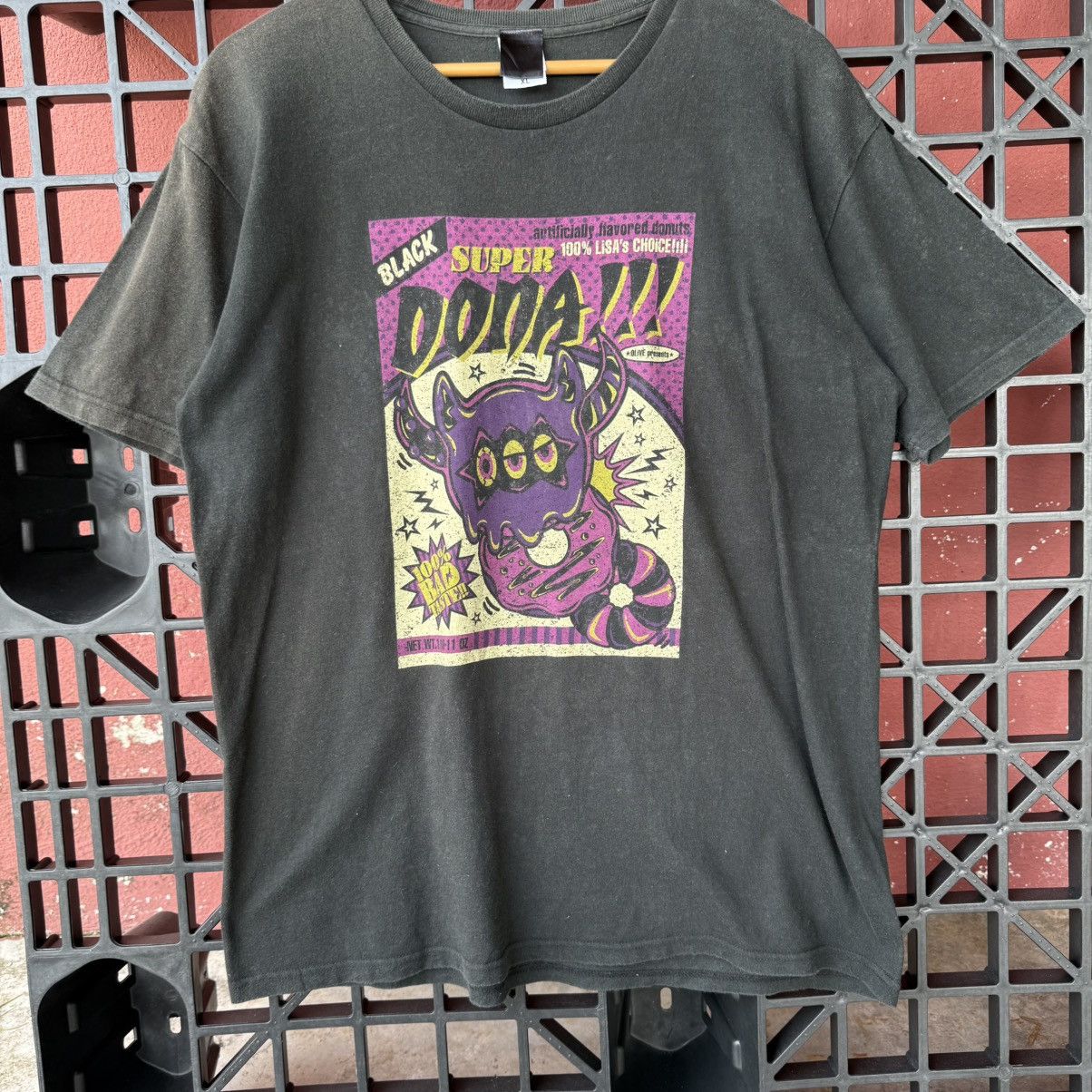 Japanese Brand Promo Tee Sunfaded Black Super Dona Size US XL / EU 56 / 4 - 5 Thumbnail