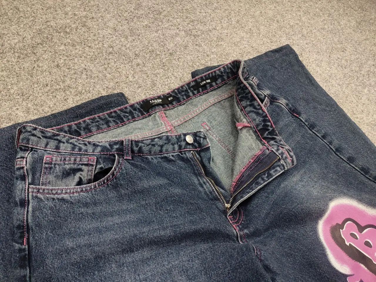 Jaded London VTG Y2K Hysteric Glamour Style Baggy Flared Jeans low rise Size US 34 / EU 50 - 15 Thumbnail