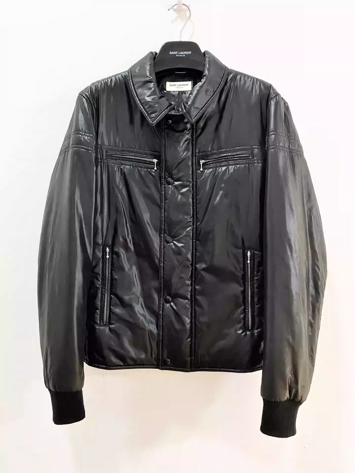 Saint Laurent Glossy cotton jacket