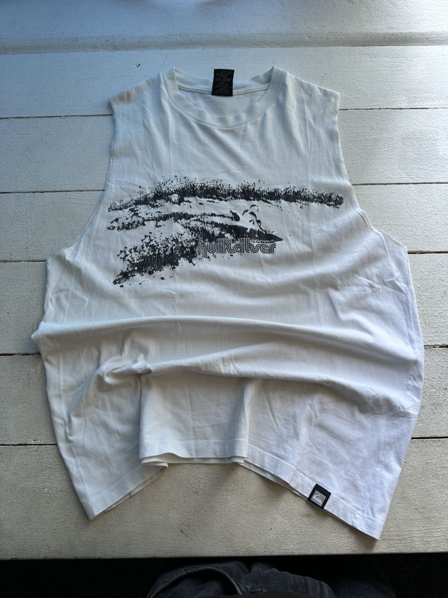 Quiksilver 🚨Vintage Big Logo QUIKSILVER BOXY LOGO SLEEVELESS TANK Y2K Size US XL / EU 56 / 4 - 1 Thumbnail