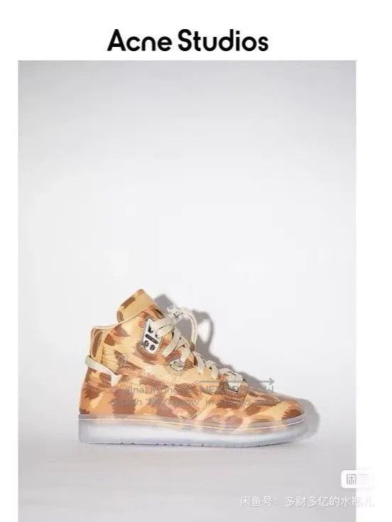 Acne Studios Acne Studios Leopard Print High-Top Casual Fashion Sneaker Size US 5.5 / EU 38 - 1 Thumbnail
