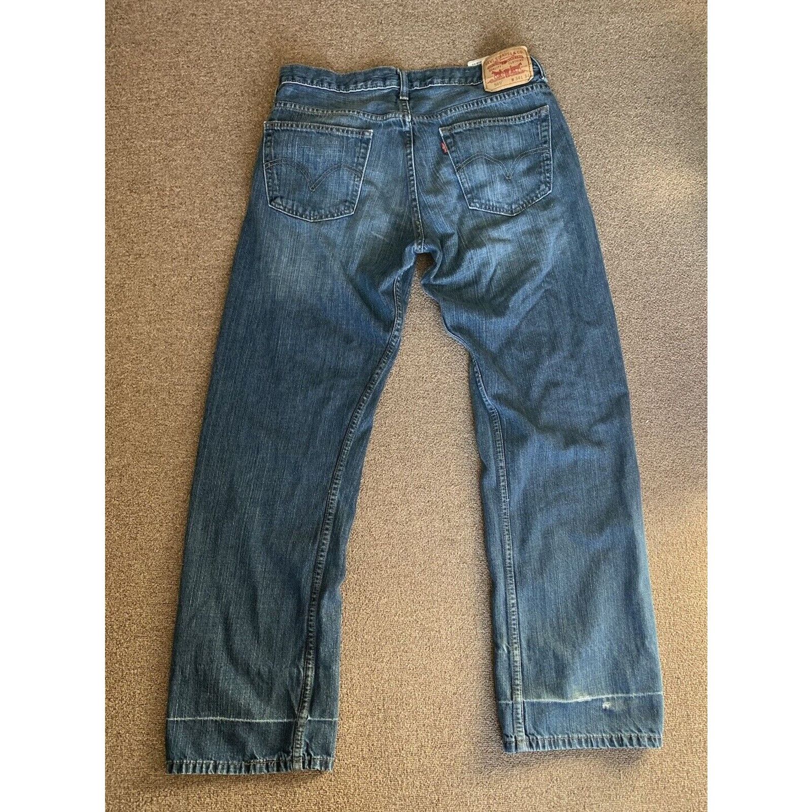 Levi's Levi’s 569 Men’s Loose Fit Straight Leg Blue Jeans 34x34 Size US 34 / EU 50 - 3 Thumbnail