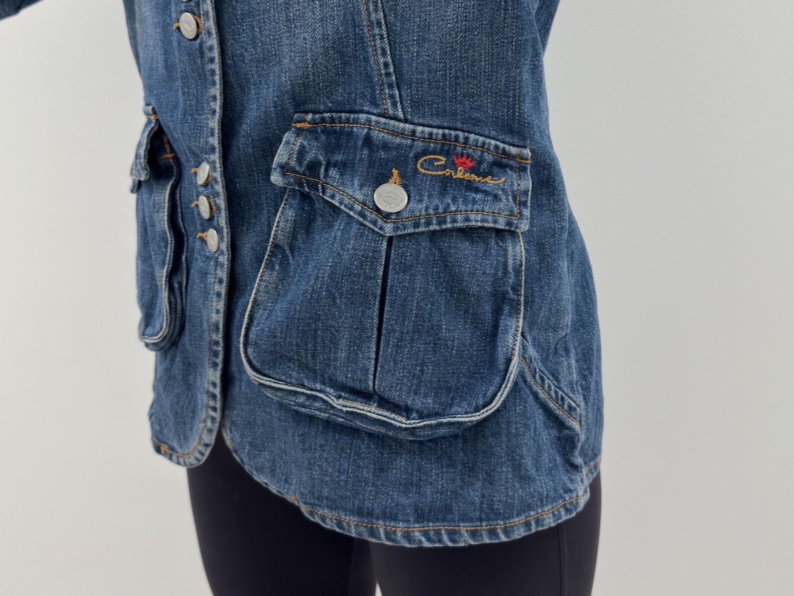 Vintage Vintage Corleone Denim Fitted Jacket Y2K 2000`s Swag Size M / US 6-8 / IT 42-44 - 4 Thumbnail