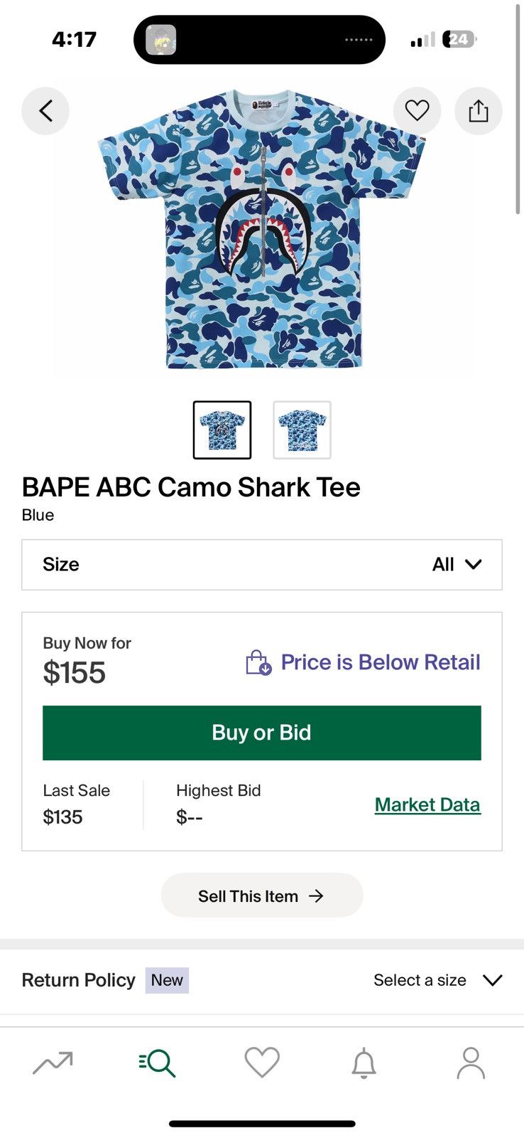 Bape BAPE ABC Camo T-Shirt Size US L / EU 52-54 / 3 - 7 Thumbnail
