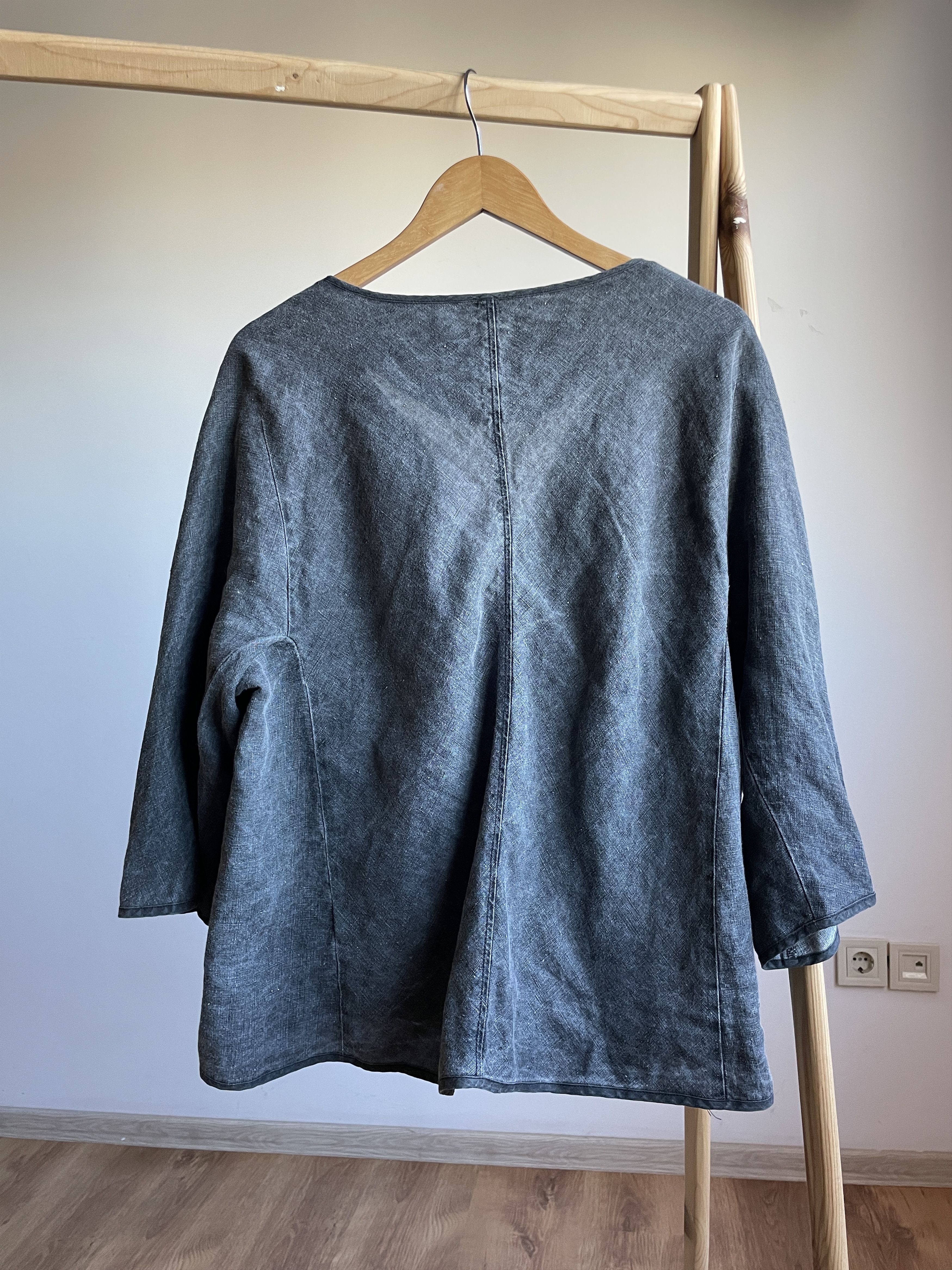 OSKA OSKA Womens Stone Washed Linen Jacket Size 3 Size M / US 6-8 / IT 42-44 - 3 Thumbnail
