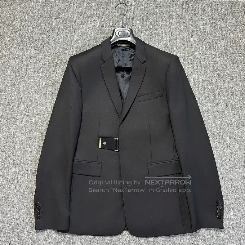 Dior Dior Strap belt black suit Size 44R - 1 Thumbnail