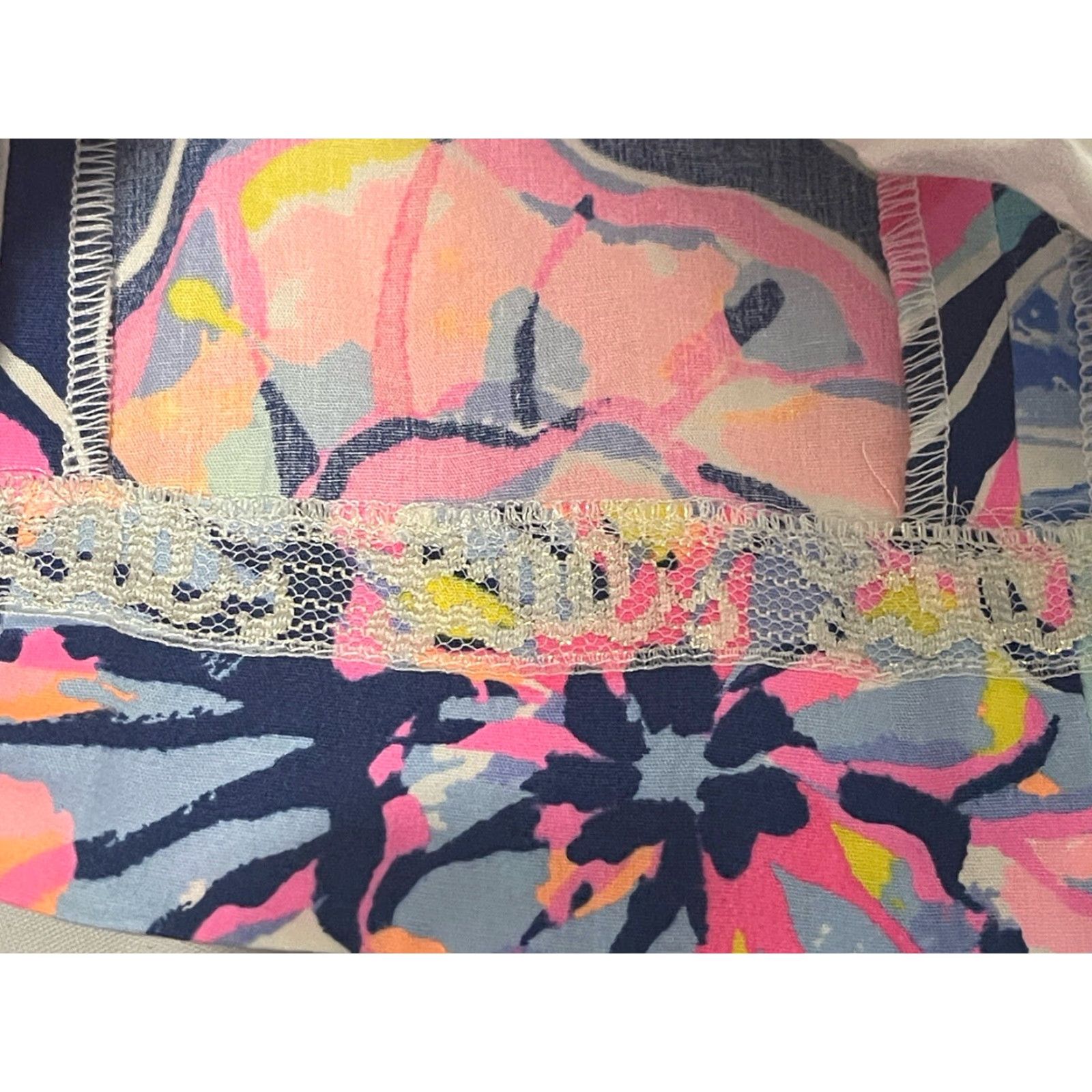 Lilly Pulitzer Lilly Pulitzer Devina Stretch Dress Mini Multicolor Floral Ruffles Zip 00 Womens Short Cotton Shirt? Size XXS / US 00 / IT 34 - 7 Thumbnail