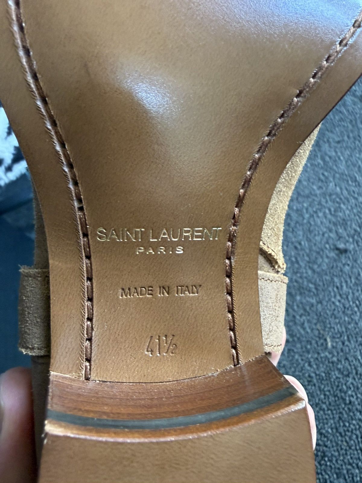 Saint Laurent Paris $1.45k Saint Laurent Wyatt Harness boots 41.5 tan beige Size US 8.5 / EU 41-42 - 13 Thumbnail