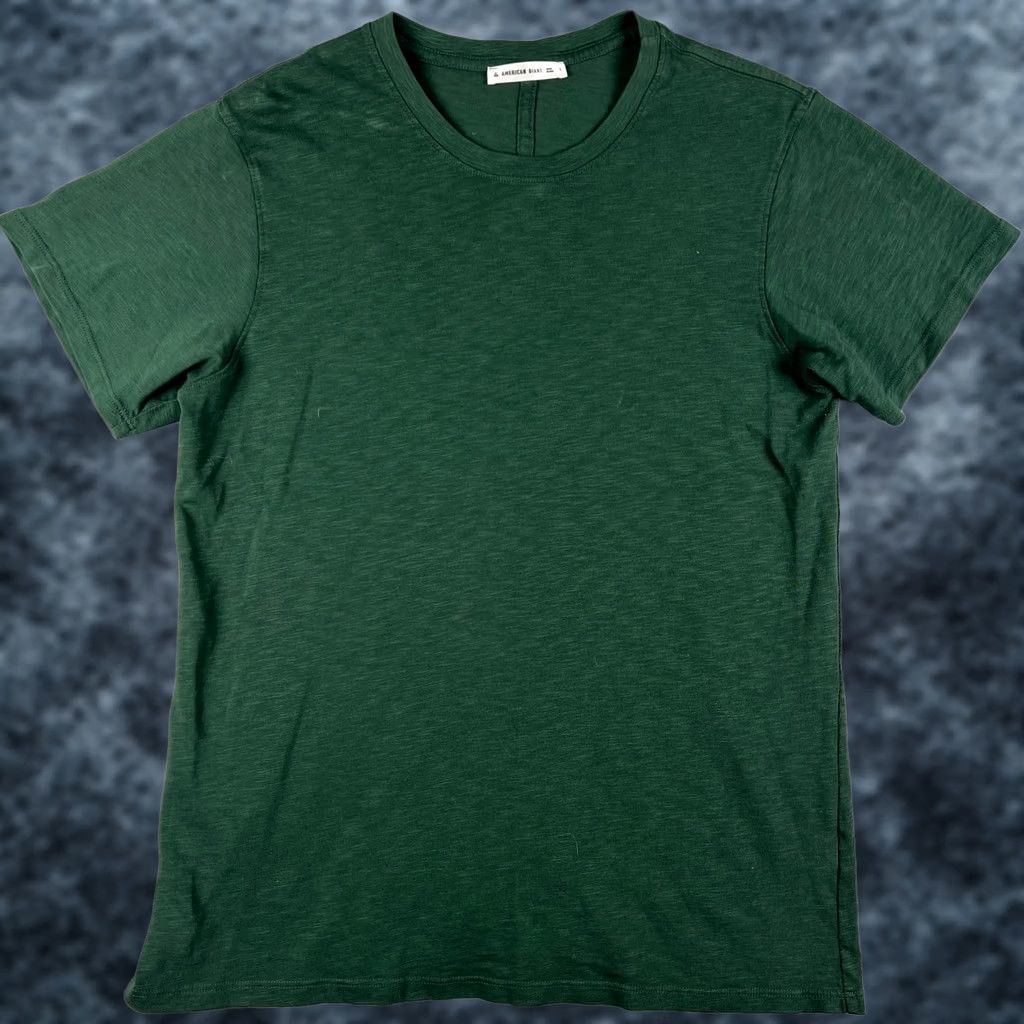 Vintage American Giant Shirt Crew Large Green Premium Huckberry USA Made Short Sleeve Size US L / EU 52-54 / 3 - 1 Thumbnail