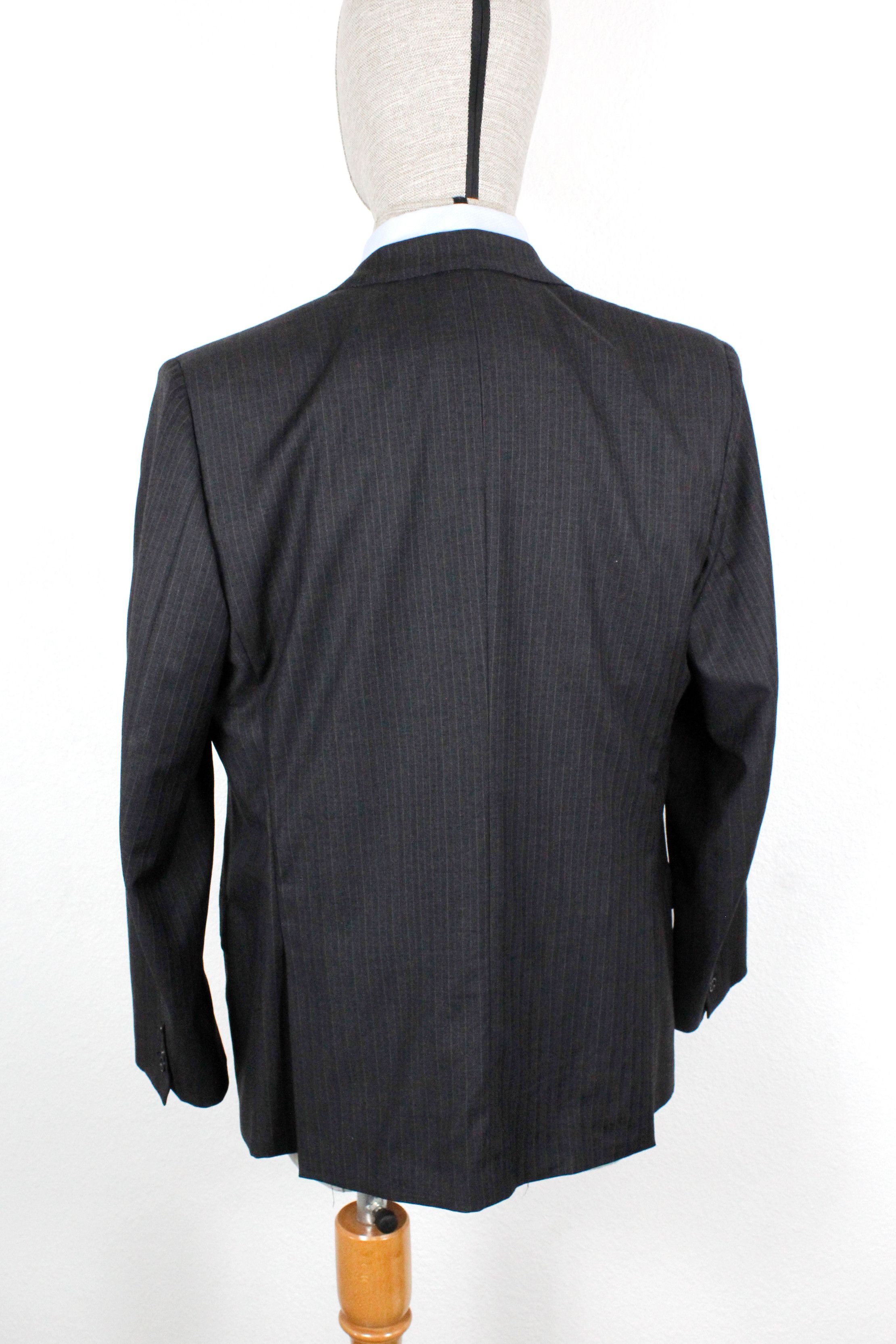 Brioni Brioni Parigi Black Striped Wool 150s Blazer Jacket Size US L / EU 52-54 / 3 - 7 Thumbnail