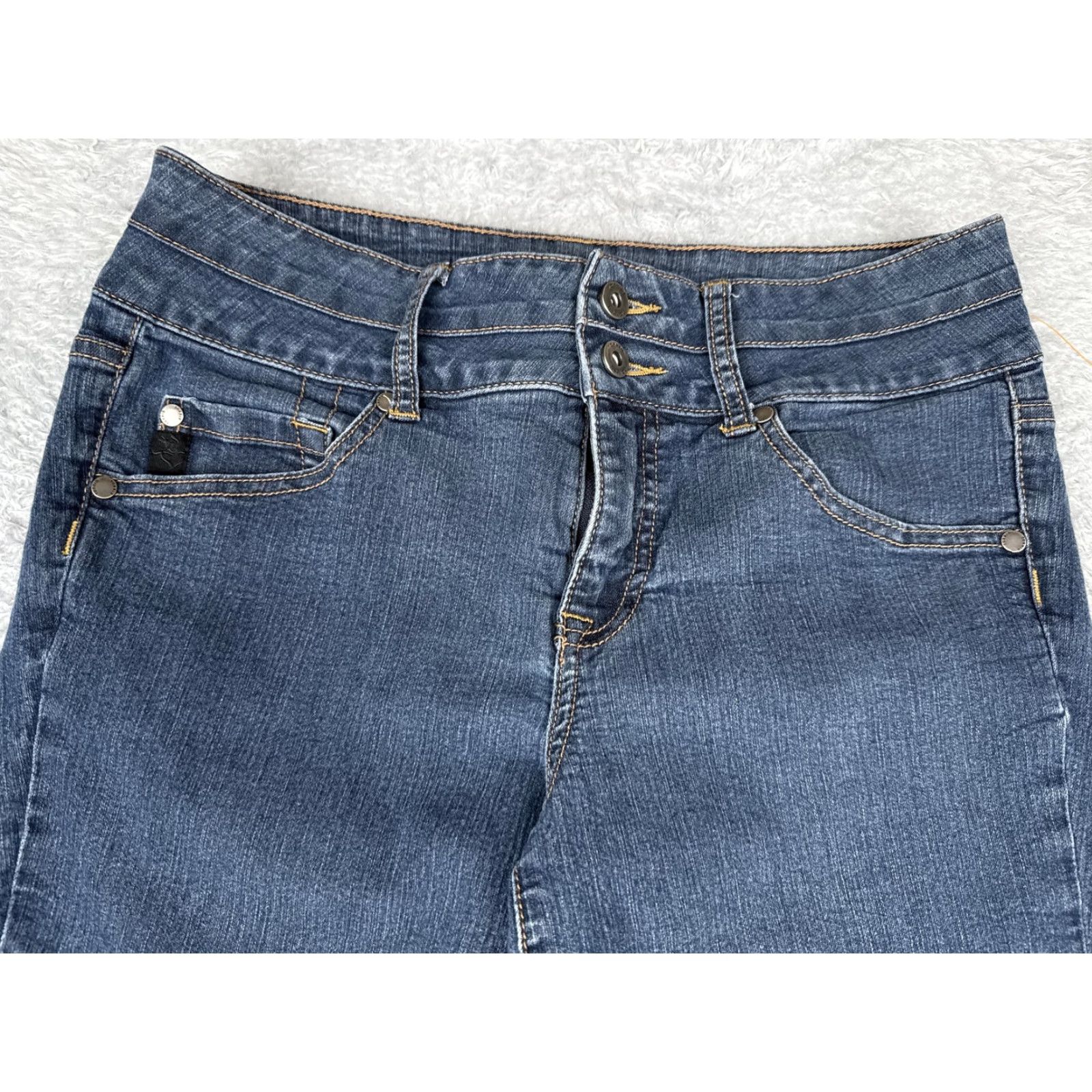 Torrid Torrid Jeans Womens Skinny Blue Mid Rise 12R 31x30 Stretch Double Button Zip 5-Pocket Denim Cotton Polyester Spandex Size 34" / US 12 / IT 48 - 4 Thumbnail