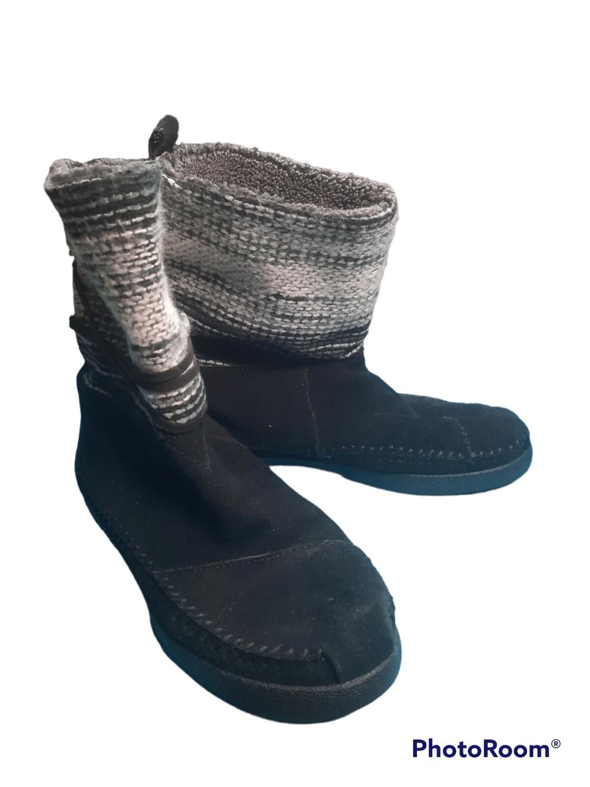 Grayers TOMS Nepal Boots Size 7 Black Grey Womens Leather Blend Size US 7 / IT 37 - 5 Thumbnail