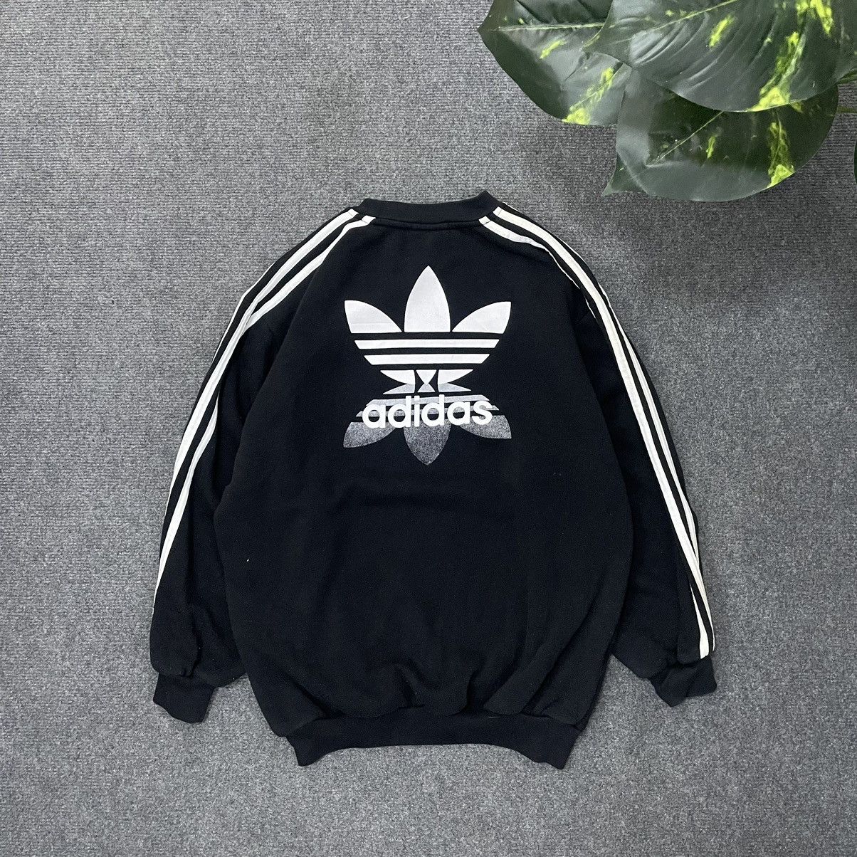 Adidas × Vintage Vintage 1990s Adidas Mirror Print Crewneck Sweatshirt Size US M / EU 48-50 / 2 - 1 Thumbnail